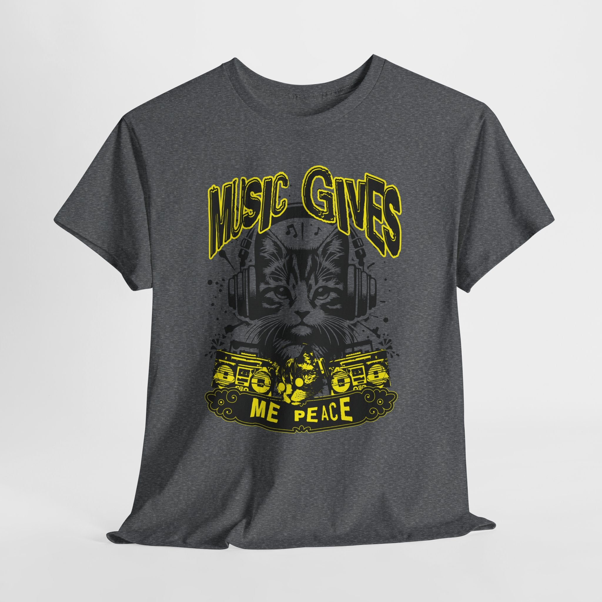 Music Gives Me Peace Cat T-Shirt