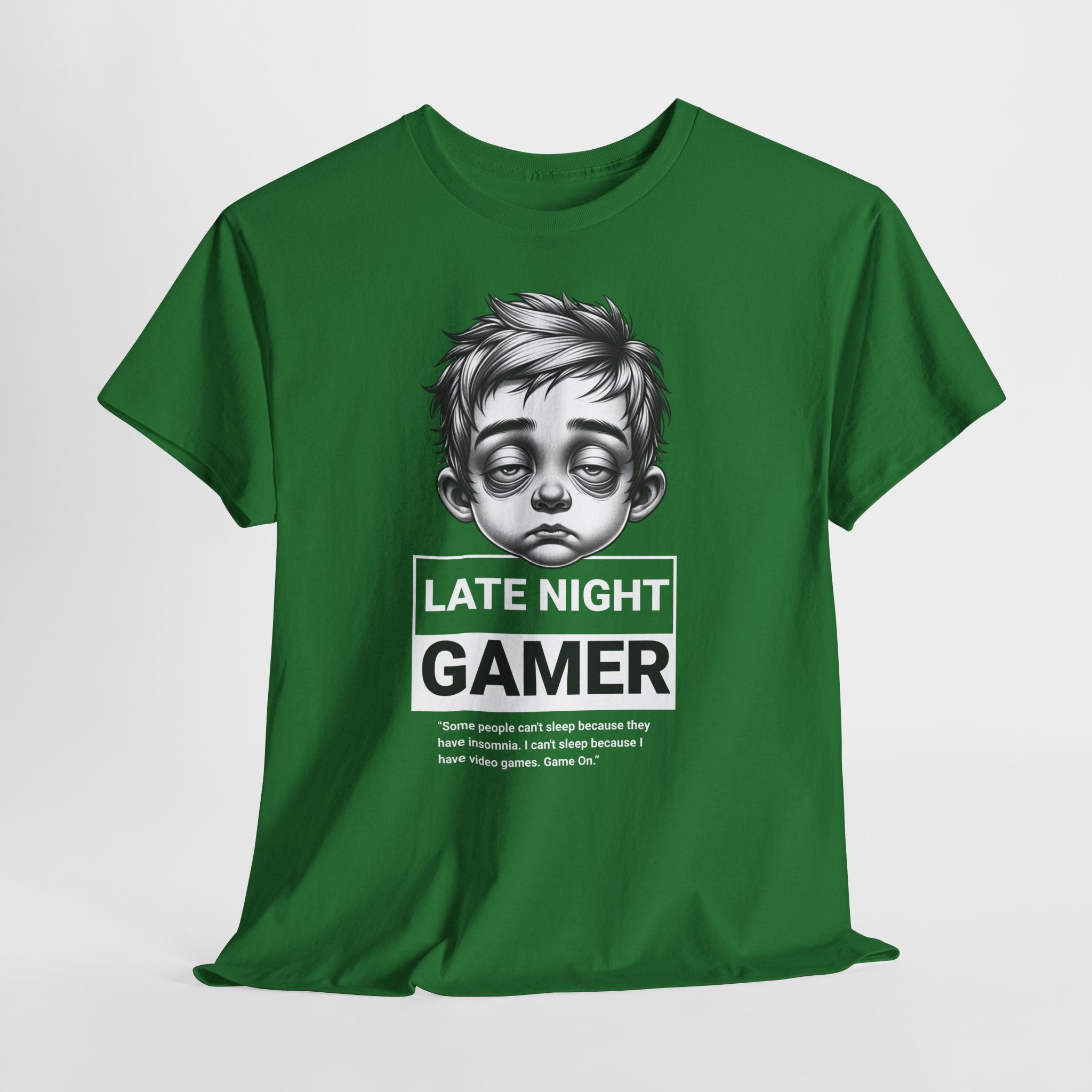 Late Night Gamer T-Shirt — Funny Sleepy Gamer Graphic Tee