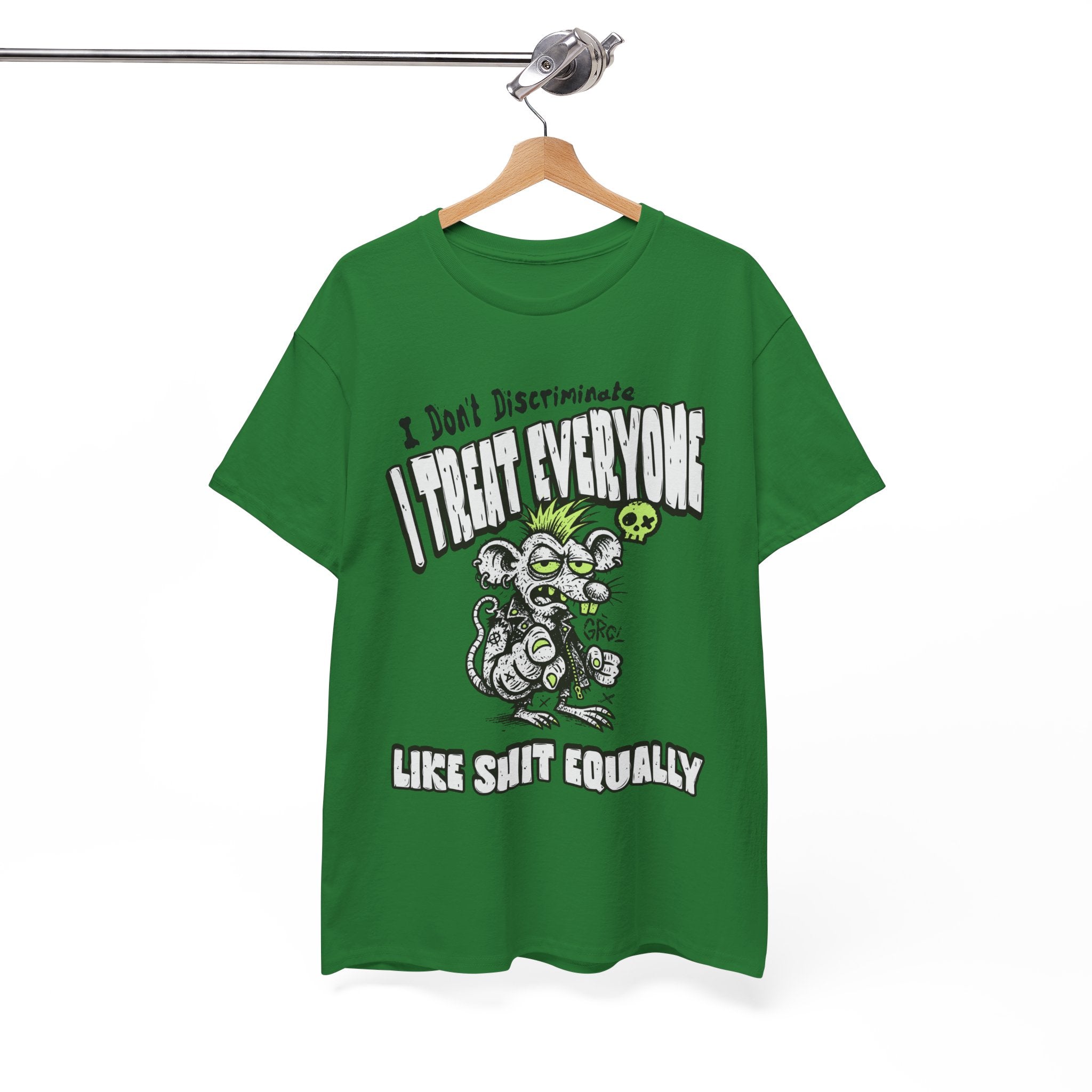 I Treat Everyone Like Shit Equally - Rude Rat Graphic Tee