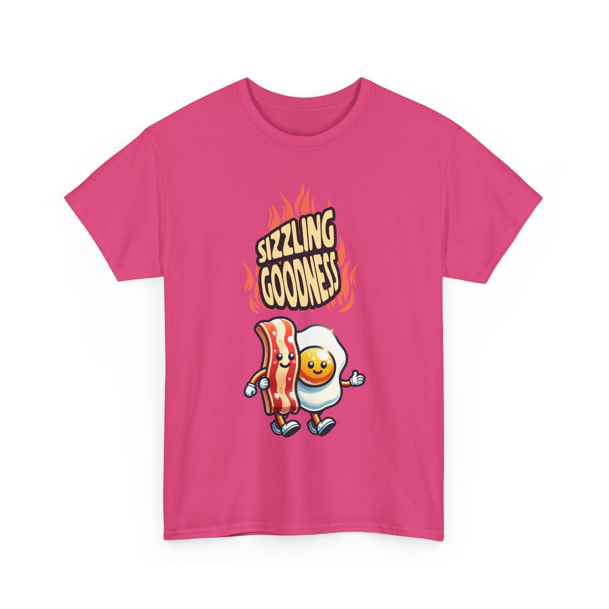 Sizzling Goodness Breakfast T-Shirt — Bacon & Egg Cartoon Tee