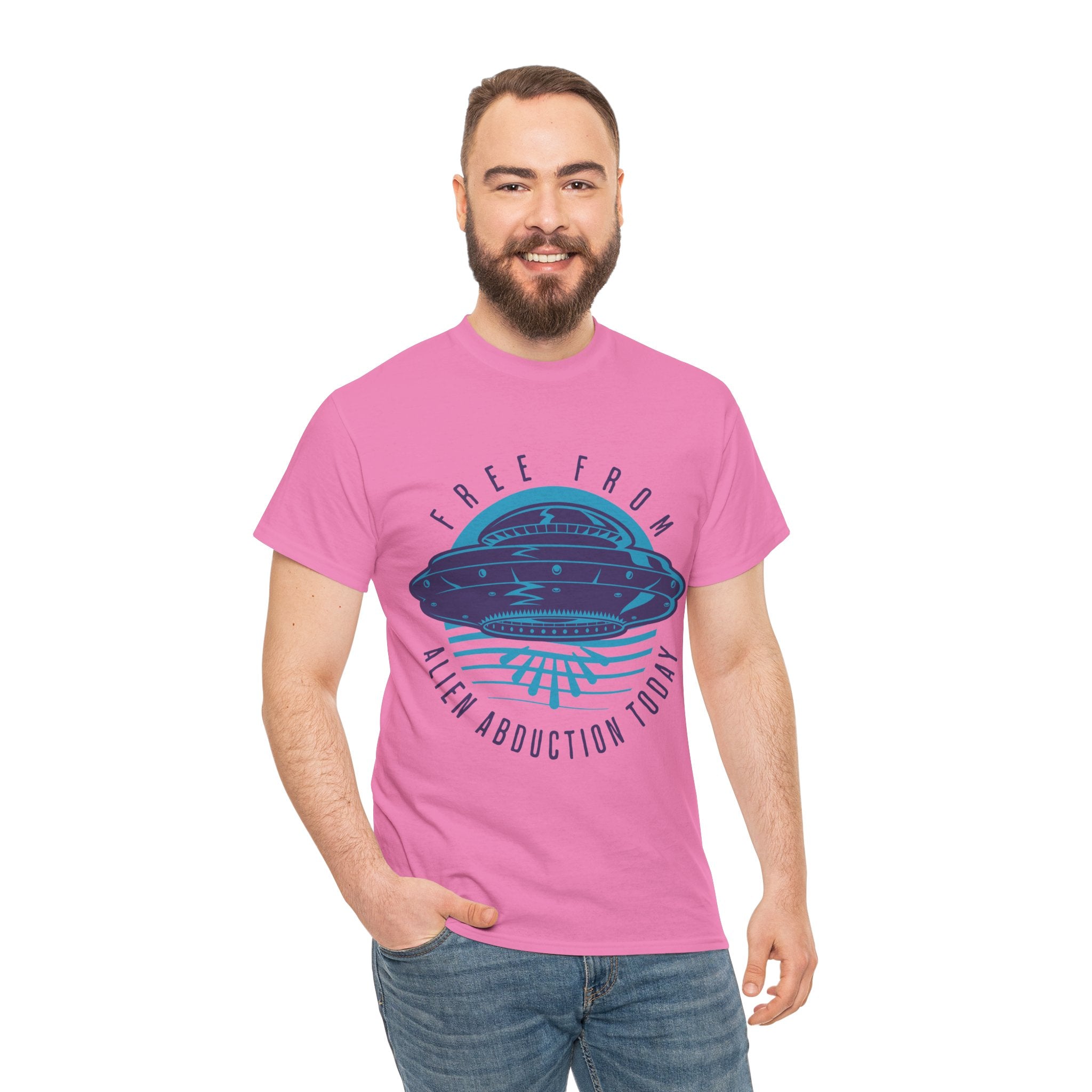 Alien Abduction Tee — "Free From Alien Abduction Today" UFO Graphic Shirt