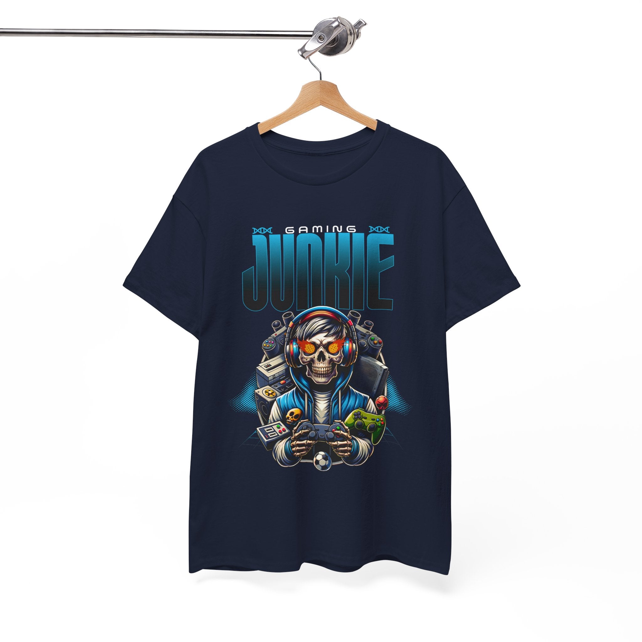 Gaming Junkie Skull Tee — Gamer Skull Controller Graphic T-Shirt