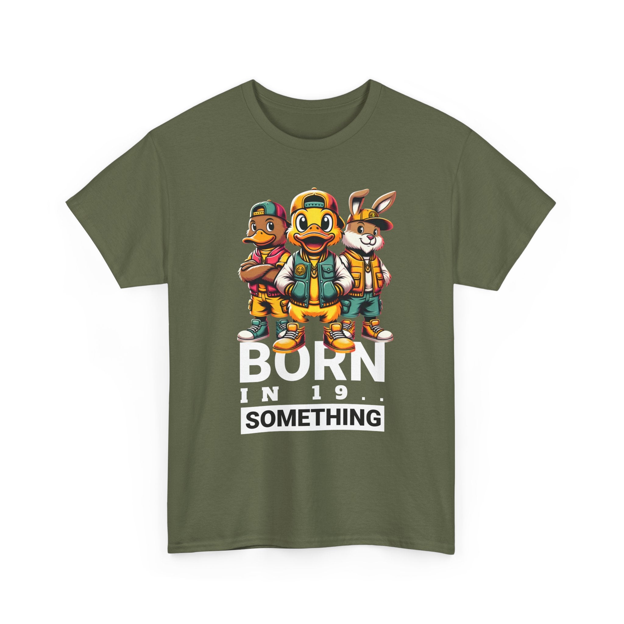 T-Shirt — "Born in 19__" Retro Cartoon Crew Graphic Tee