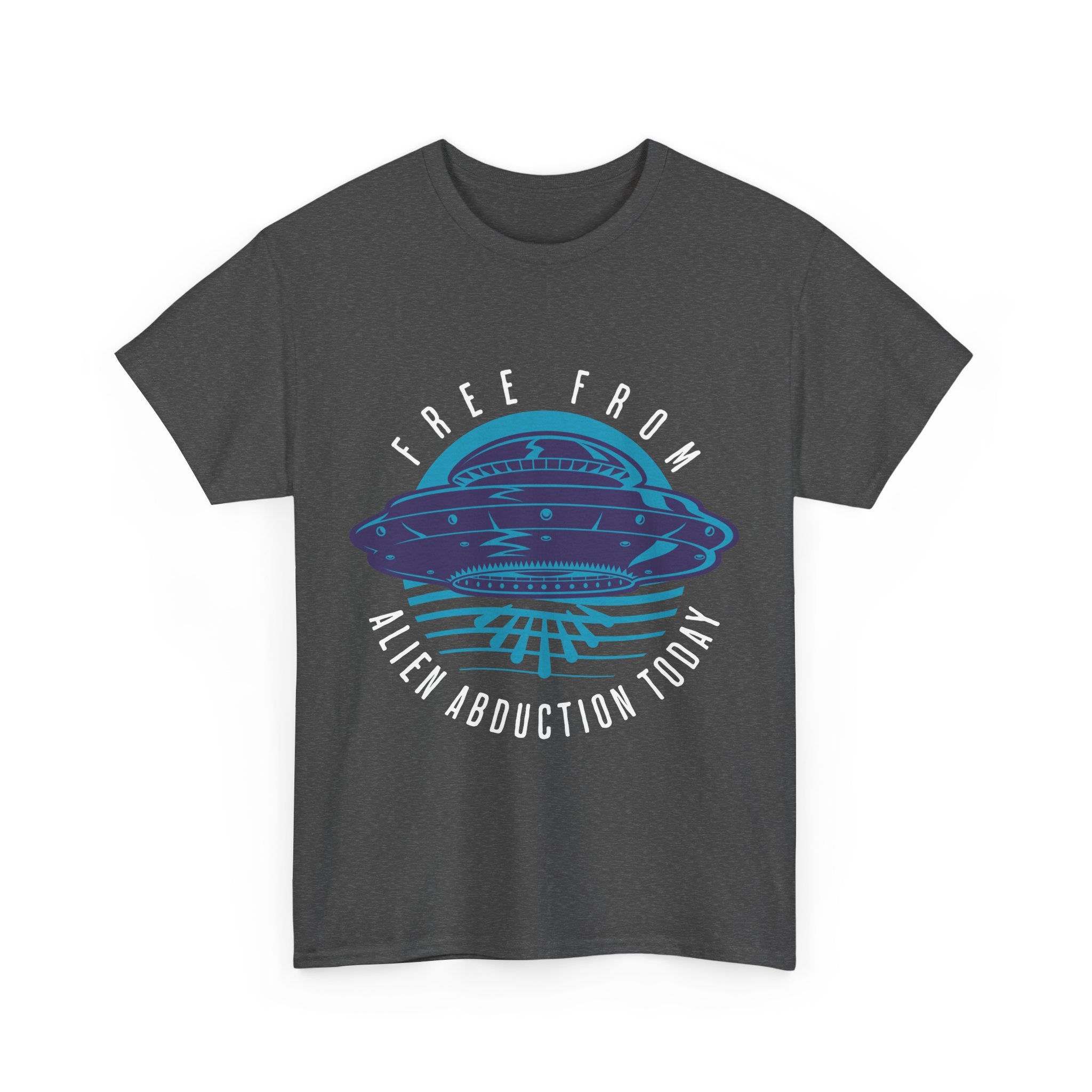 Alien Abduction Tee — "Free From Alien Abduction Today" UFO Graphic Shirt
