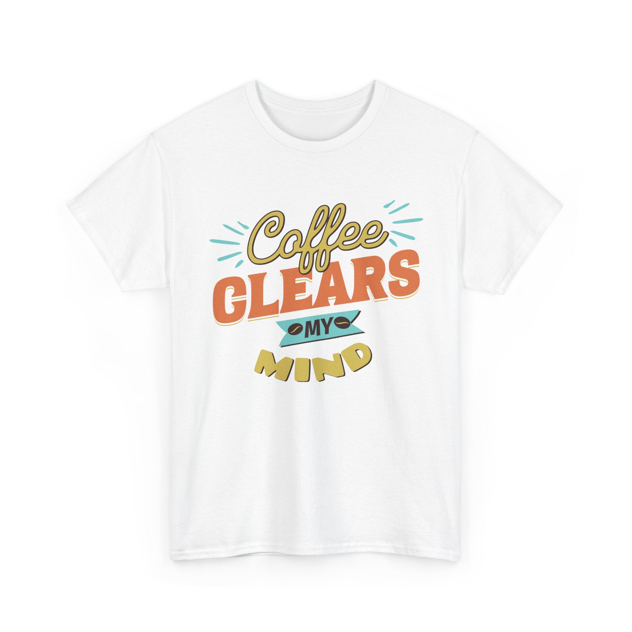 Coffee Clears My Mind T-Shirt — Retro Coffee Lover Tee
