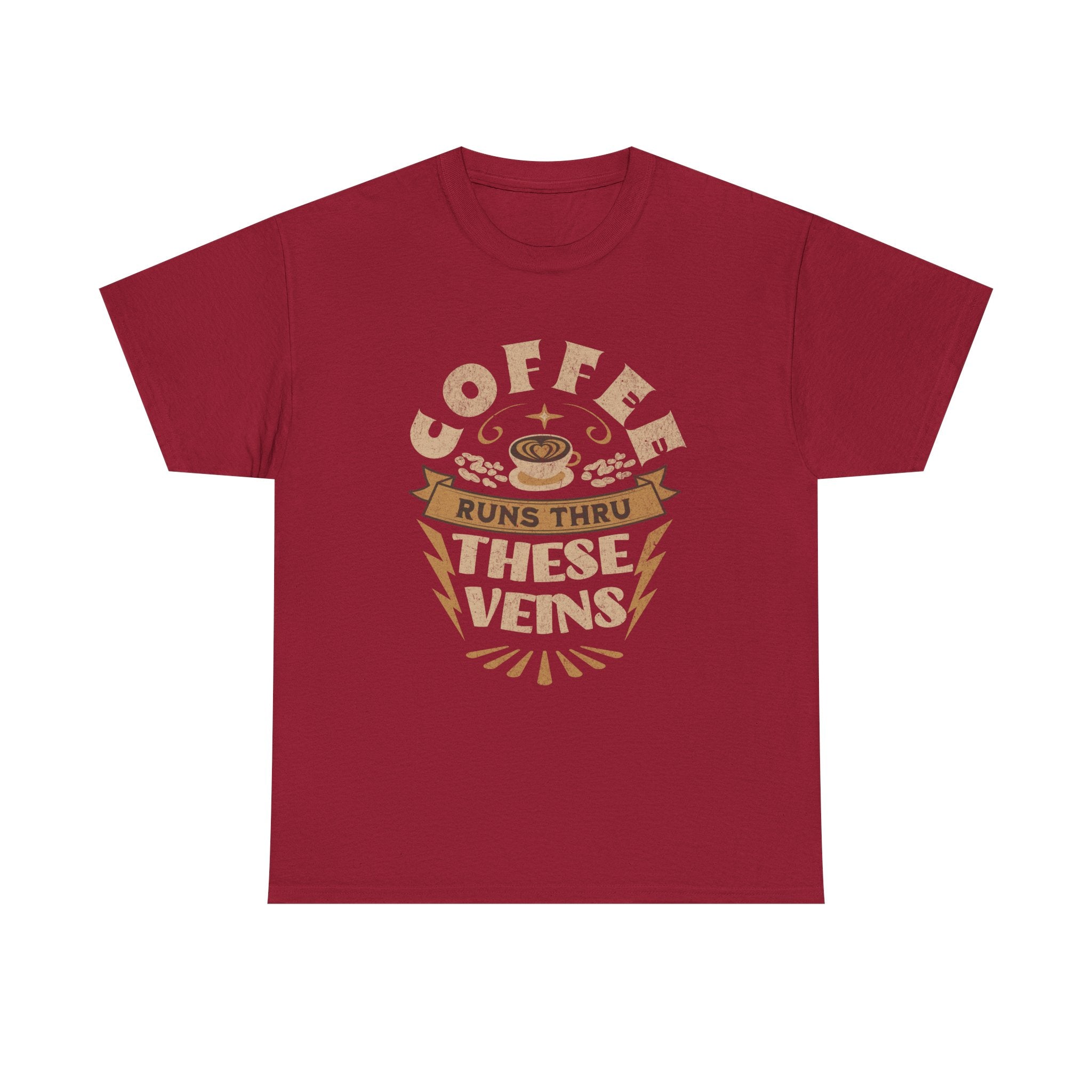 Coffee Runs Through These Veins – Funny Coffee Lover T-Shirt