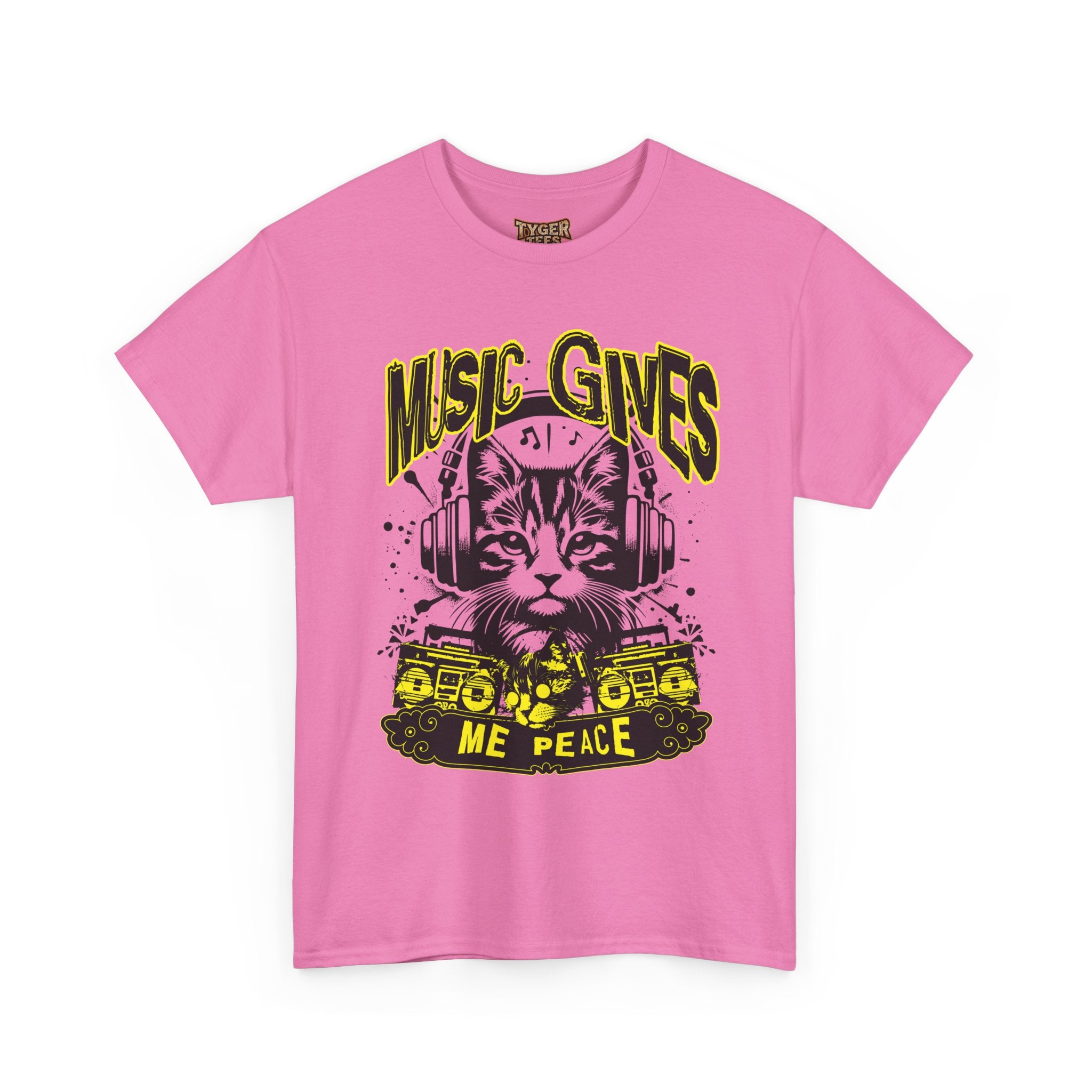 Music Gives Me Peace Cat T-Shirt