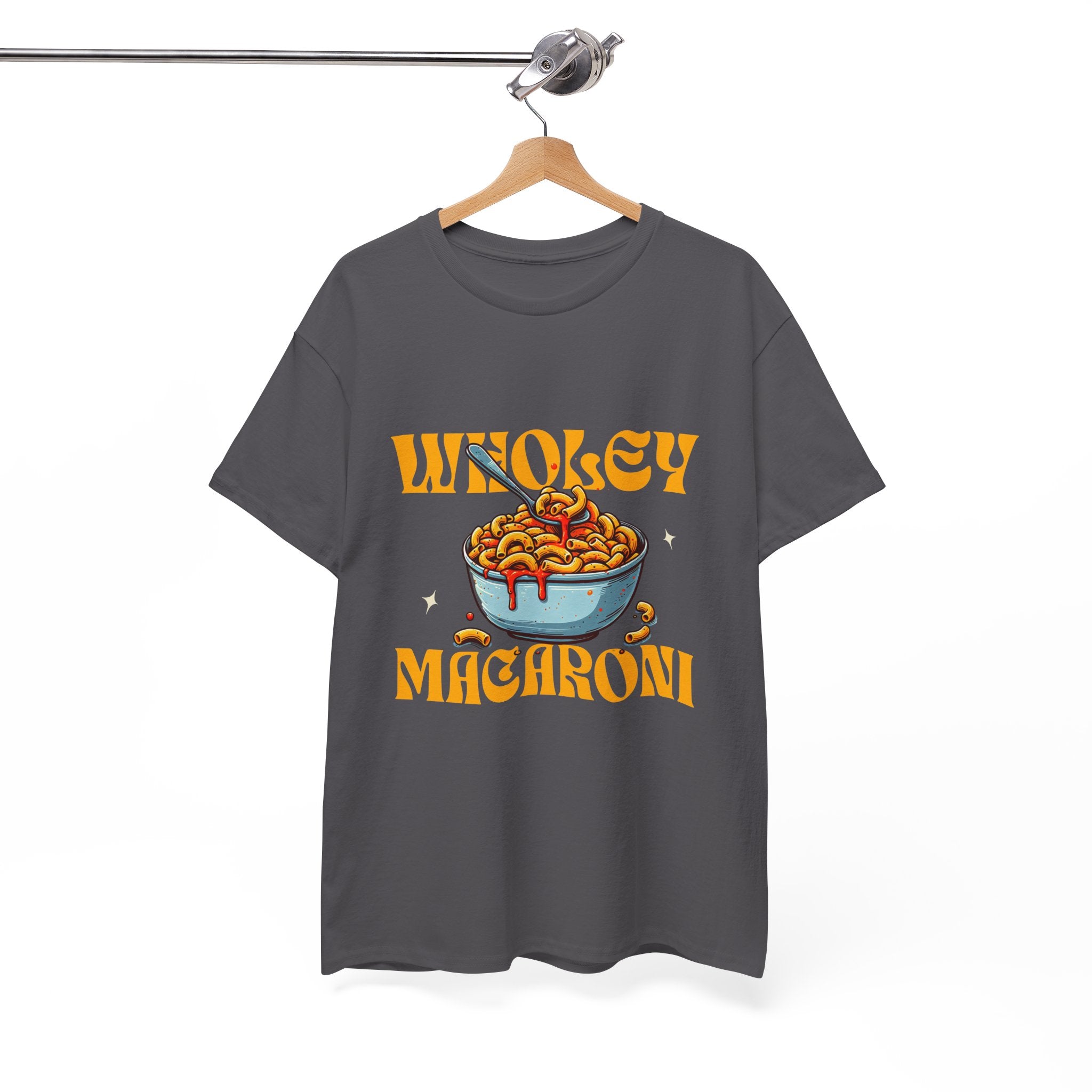 Wholey Macaroni Unisex Tee, Funny T-Shirt, Casual Graphic Shirt, Gift for Pasta Lovers, Foodie Apparel, Comfortable Everyday Wear