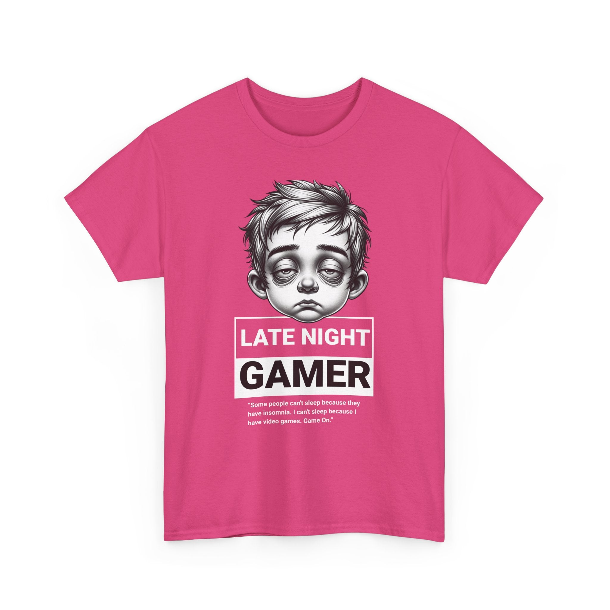 Late Night Gamer T-Shirt — Funny Sleepy Gamer Graphic Tee