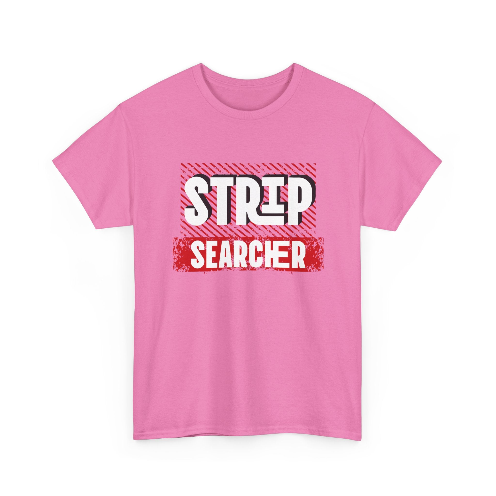 Step Searcher Graphic Tee — Vintage Red Stamped Design