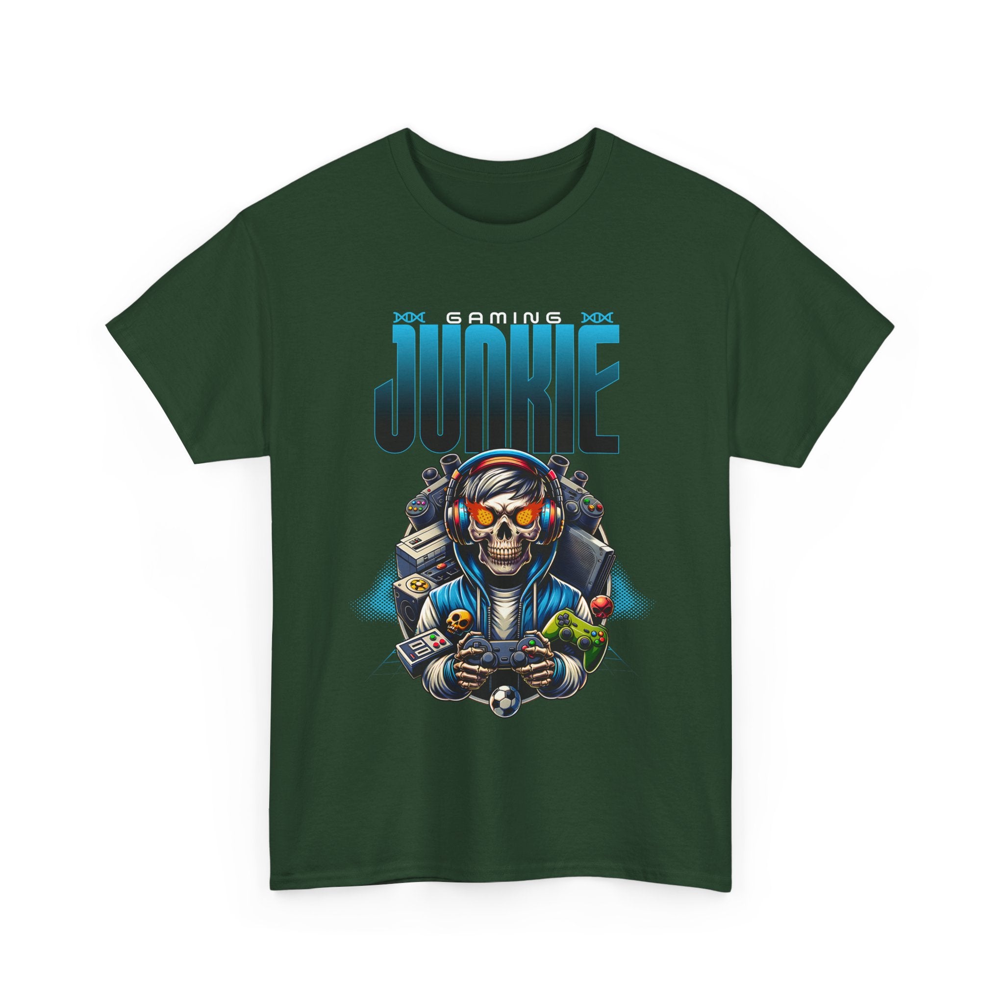 Gaming Junkie Skull Tee — Gamer Skull Controller Graphic T-Shirt