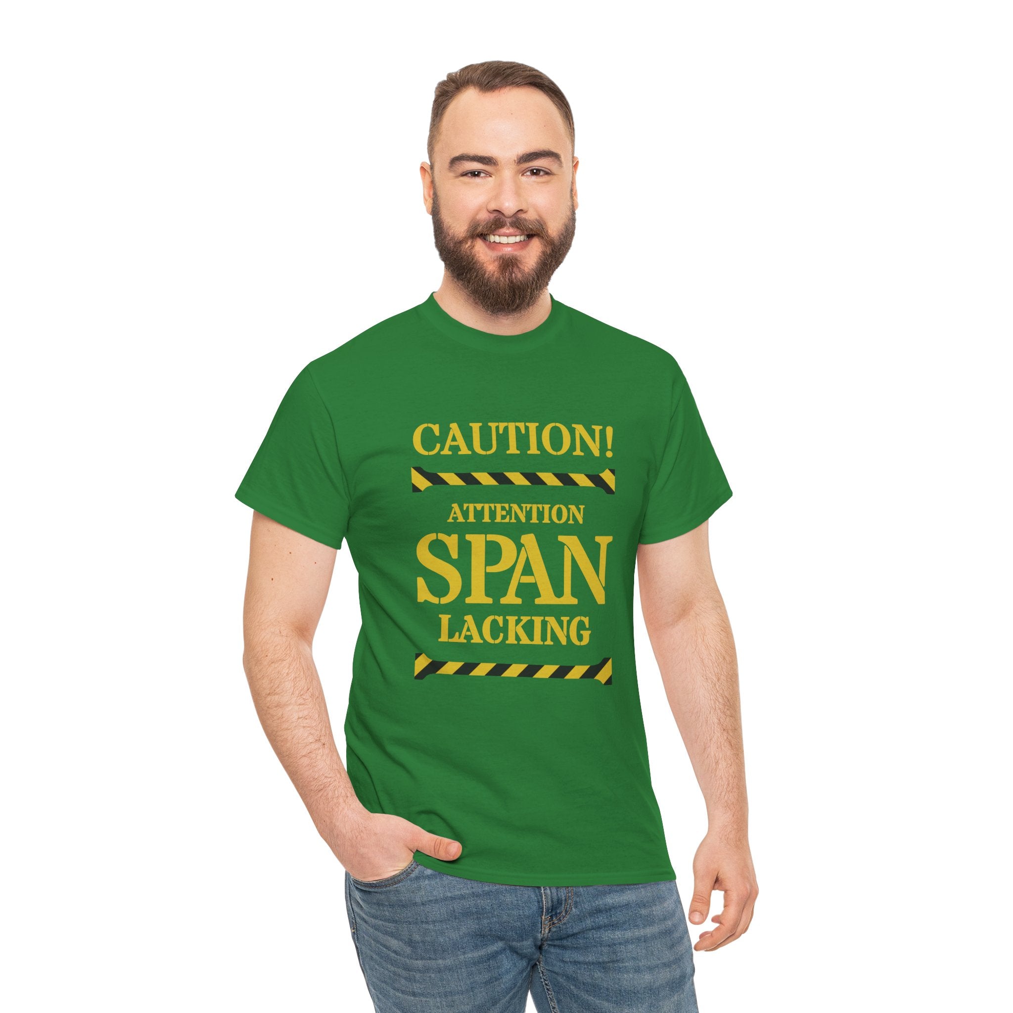 Caution! Attention Span Lacking T-Shirt — Funny Sarcastic Graphic Tee