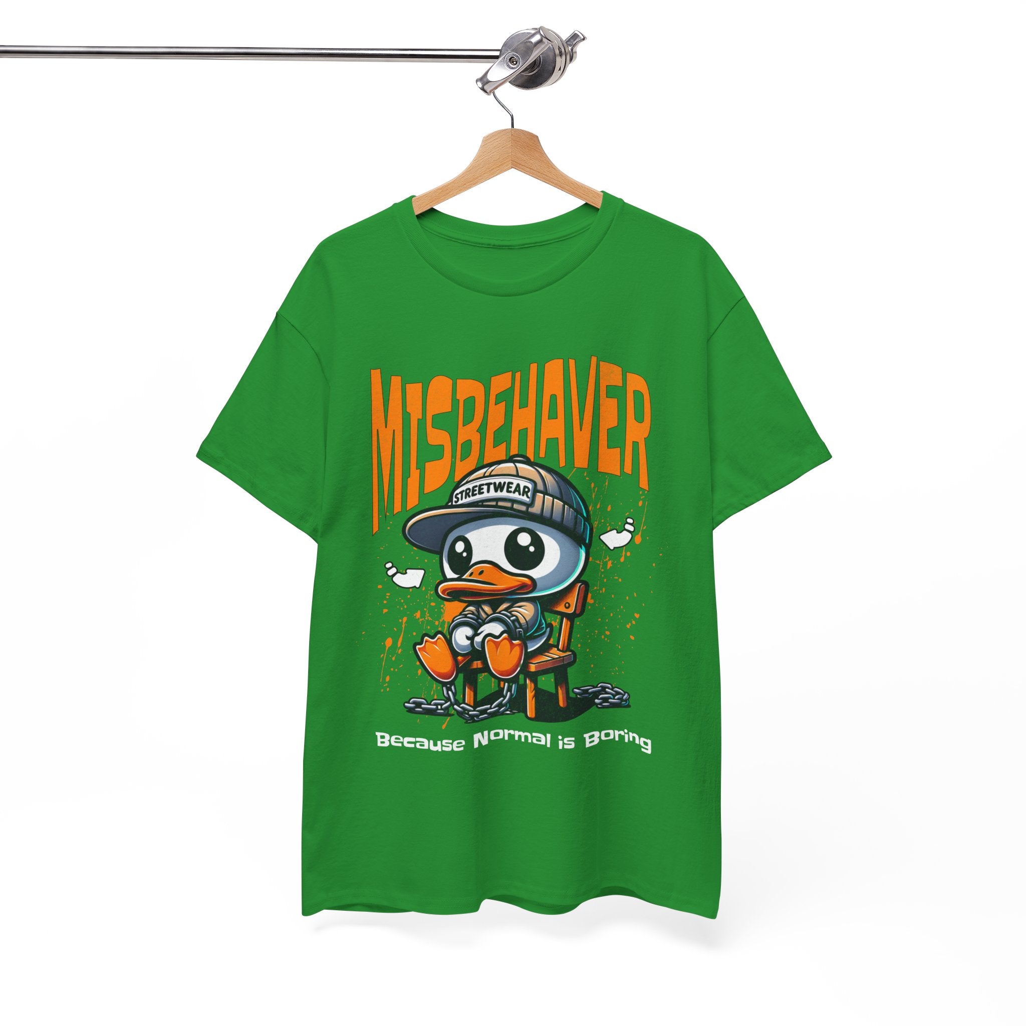 Misbehaver Duck T-Shirt — "Because Normal Is Boring" Graphic Tee