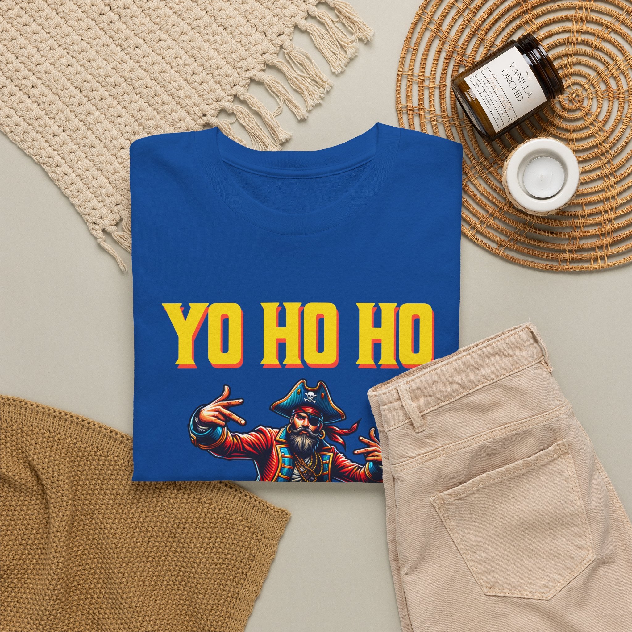Yo Ho Ho Pirate T-Shirt – "Yo Ho Ho and a Bottle of Rum" Graphic Tee