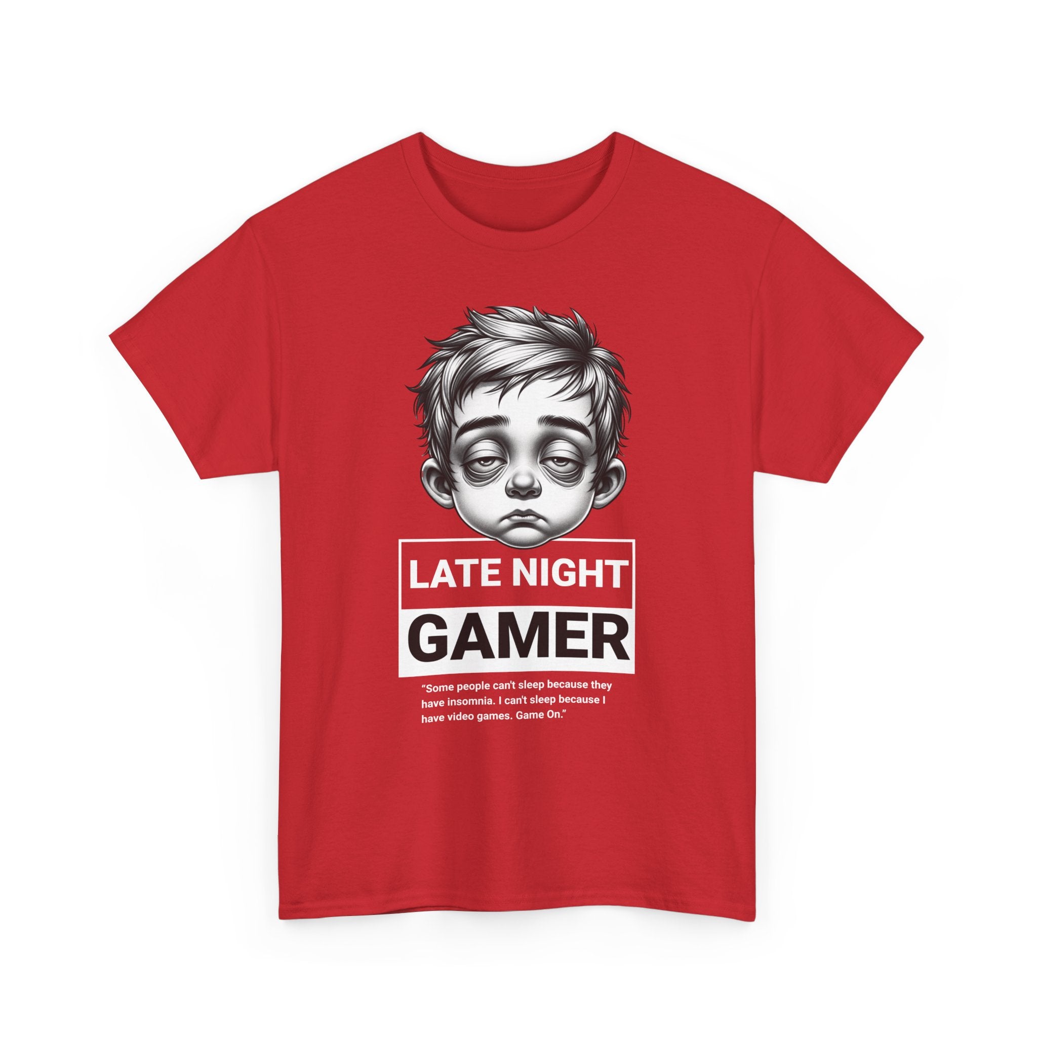 Late Night Gamer T-Shirt — Funny Sleepy Gamer Graphic Tee