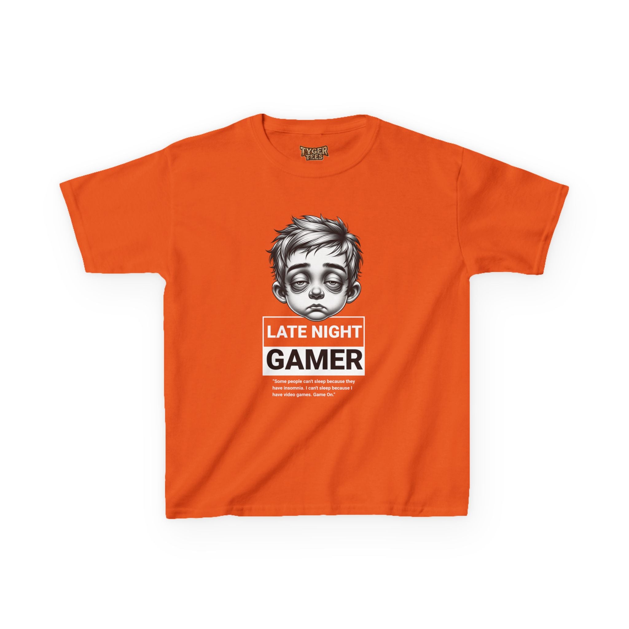 Late Night Gamer – Funny Kids Gaming T-Shirt