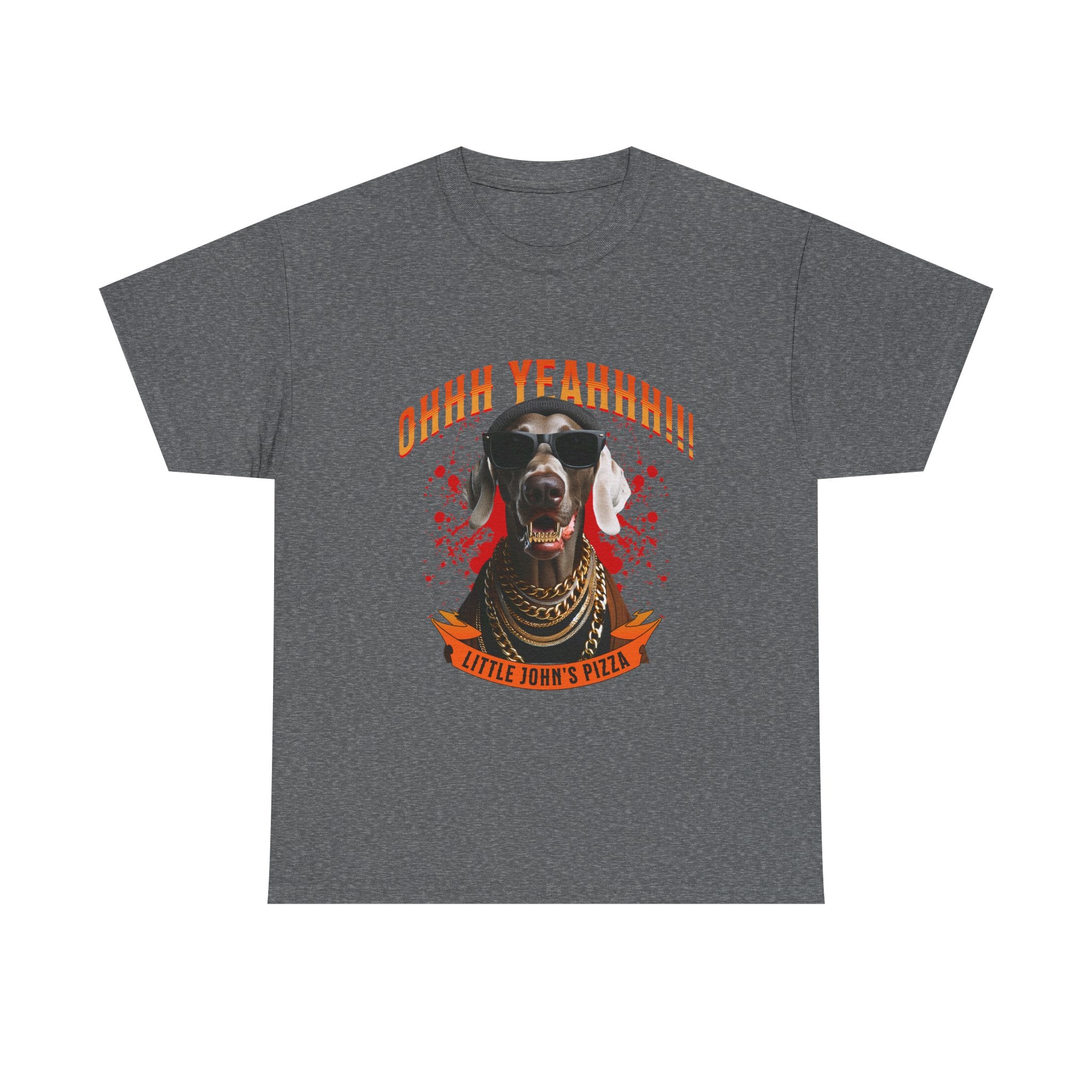 Little Johns Pizza Lover Unisex Tee, Ohhh Yeahhh Graphic Tee, Funny Dog T-Shirt, Food Lover Gift, Unisex Cotton Shirt