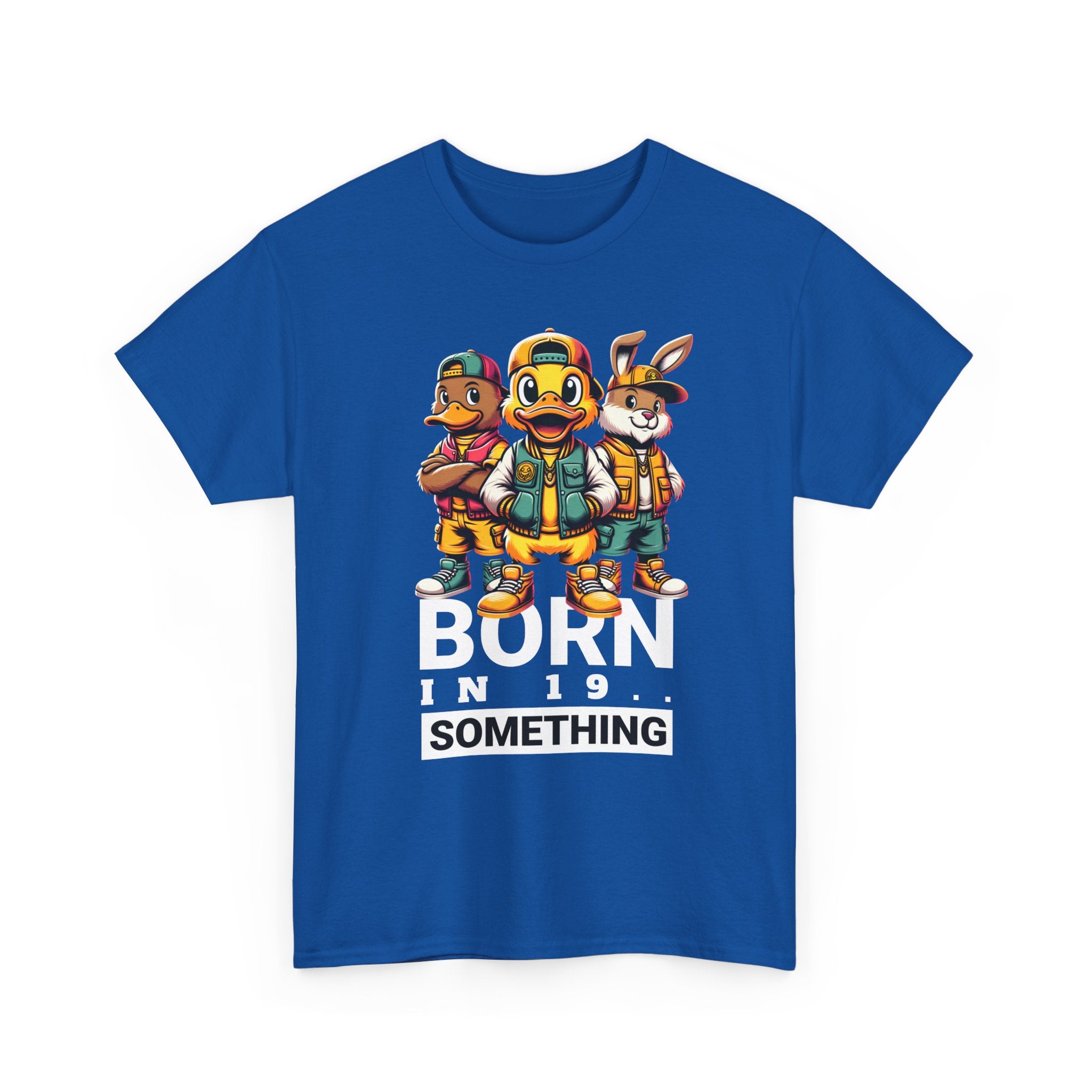 T-Shirt — "Born in 19__" Retro Cartoon Crew Graphic Tee