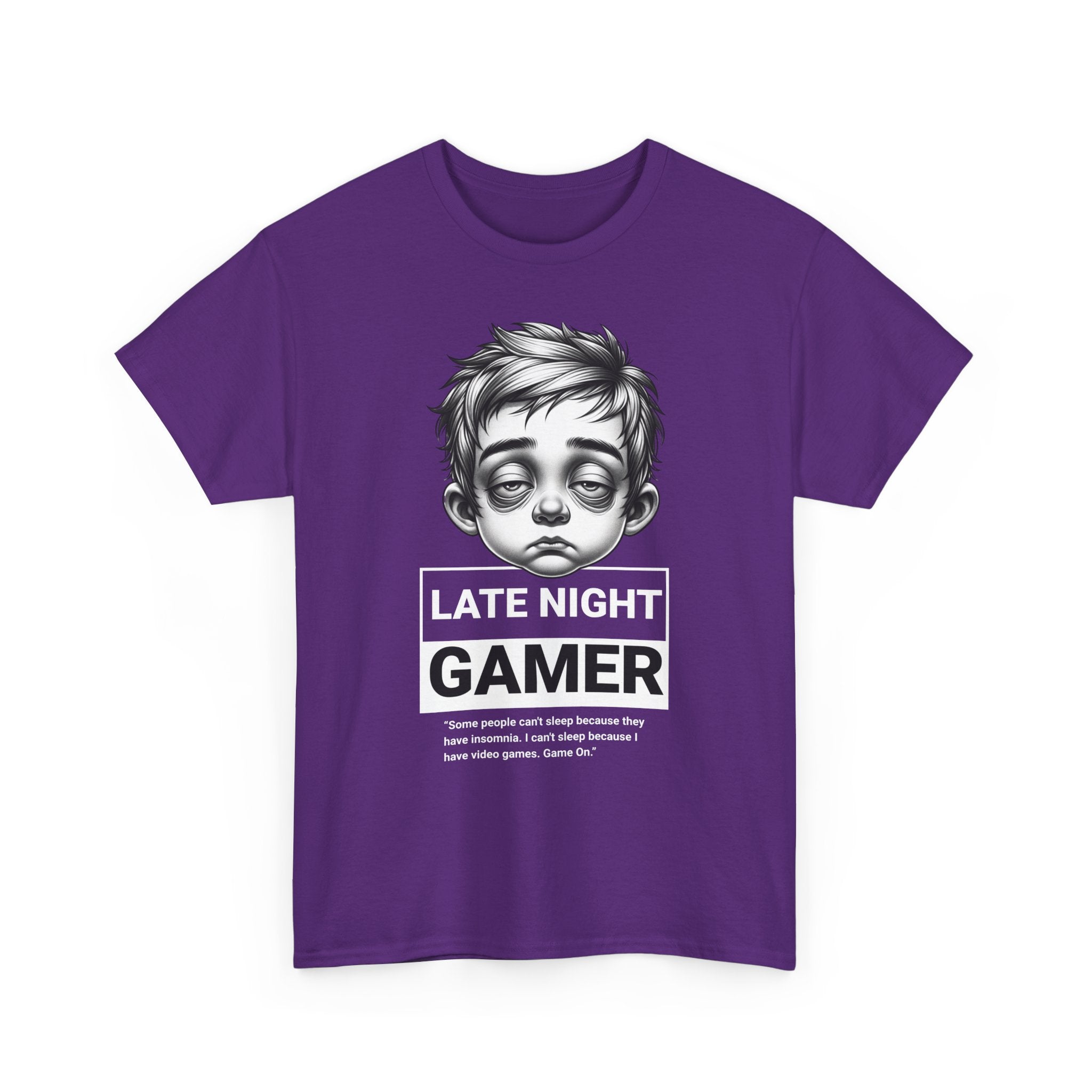 Late Night Gamer T-Shirt — Funny Sleepy Gamer Graphic Tee