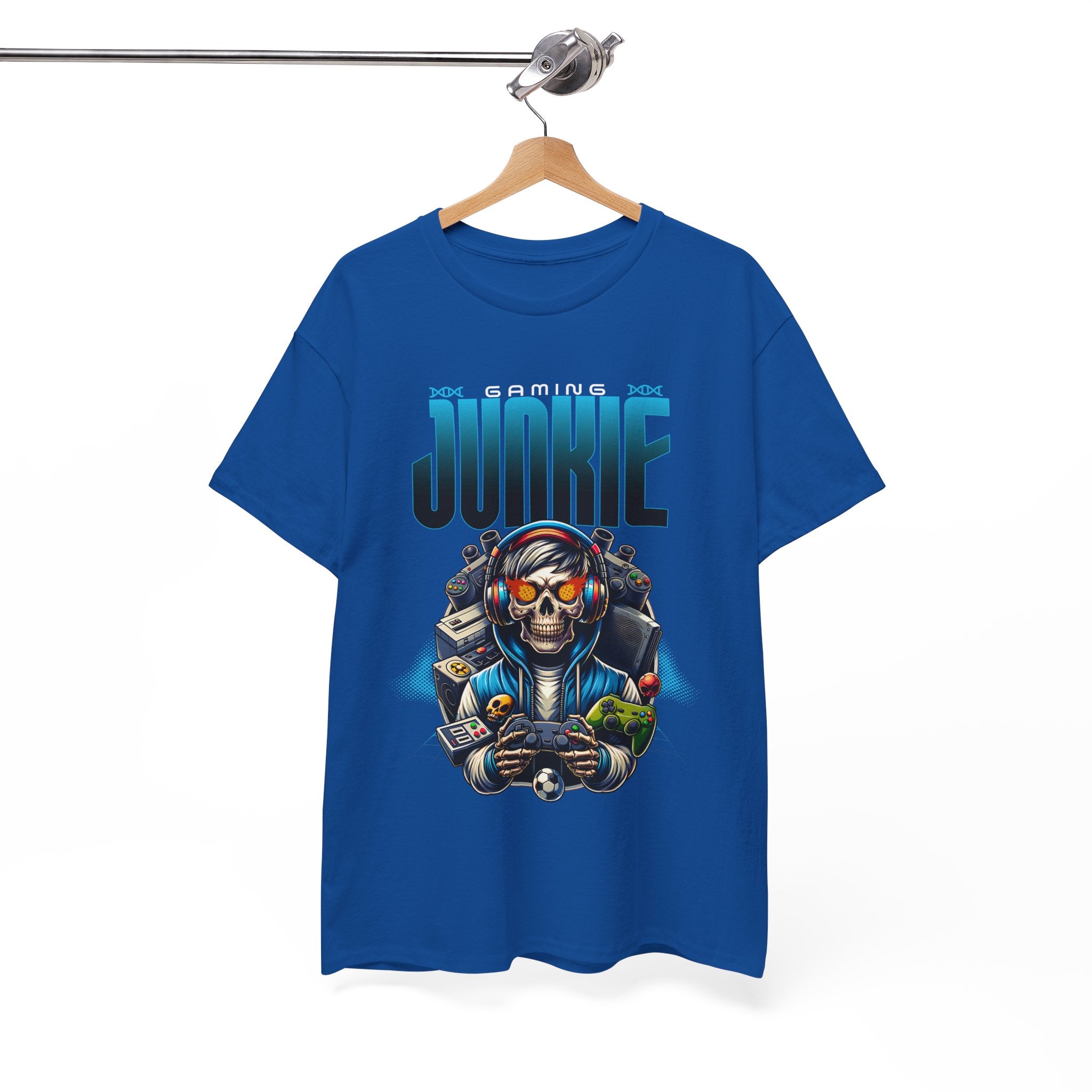 Gaming Junkie Skull Tee — Gamer Skull Controller Graphic T-Shirt