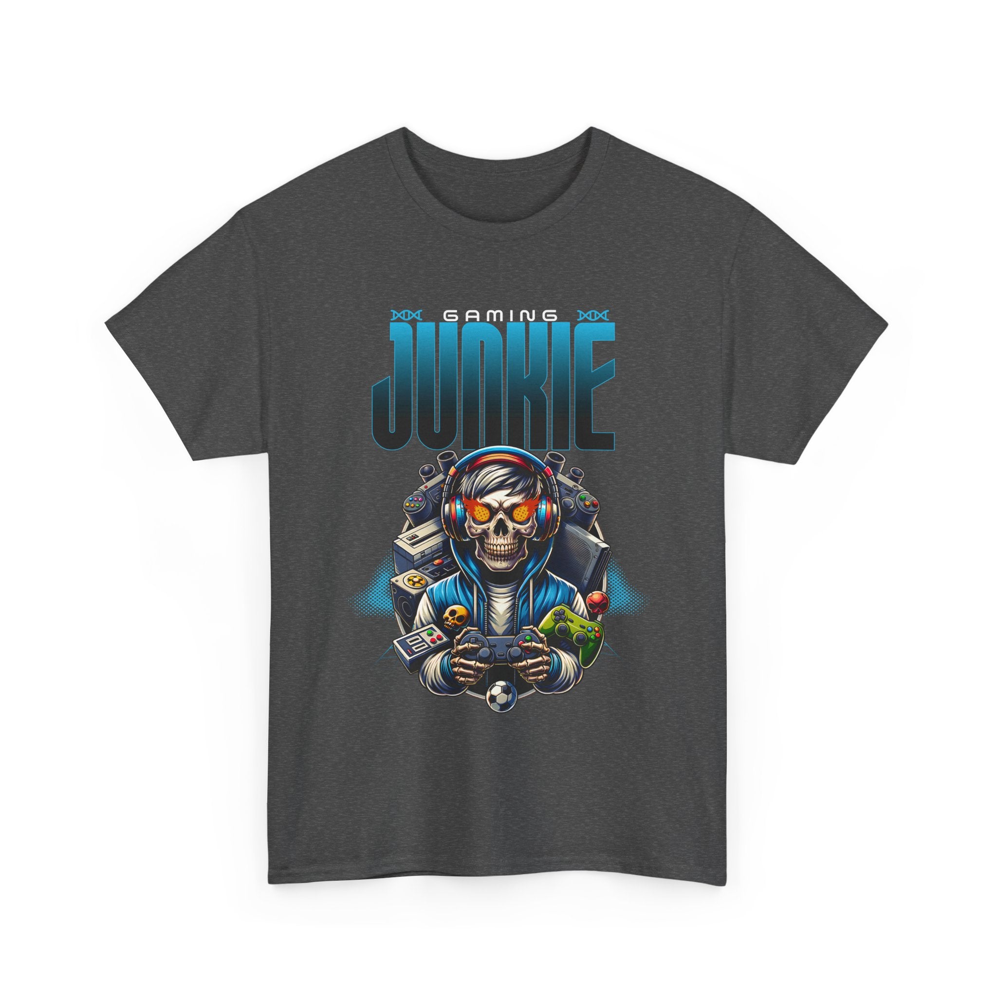 Gaming Junkie Skull Tee — Gamer Skull Controller Graphic T-Shirt