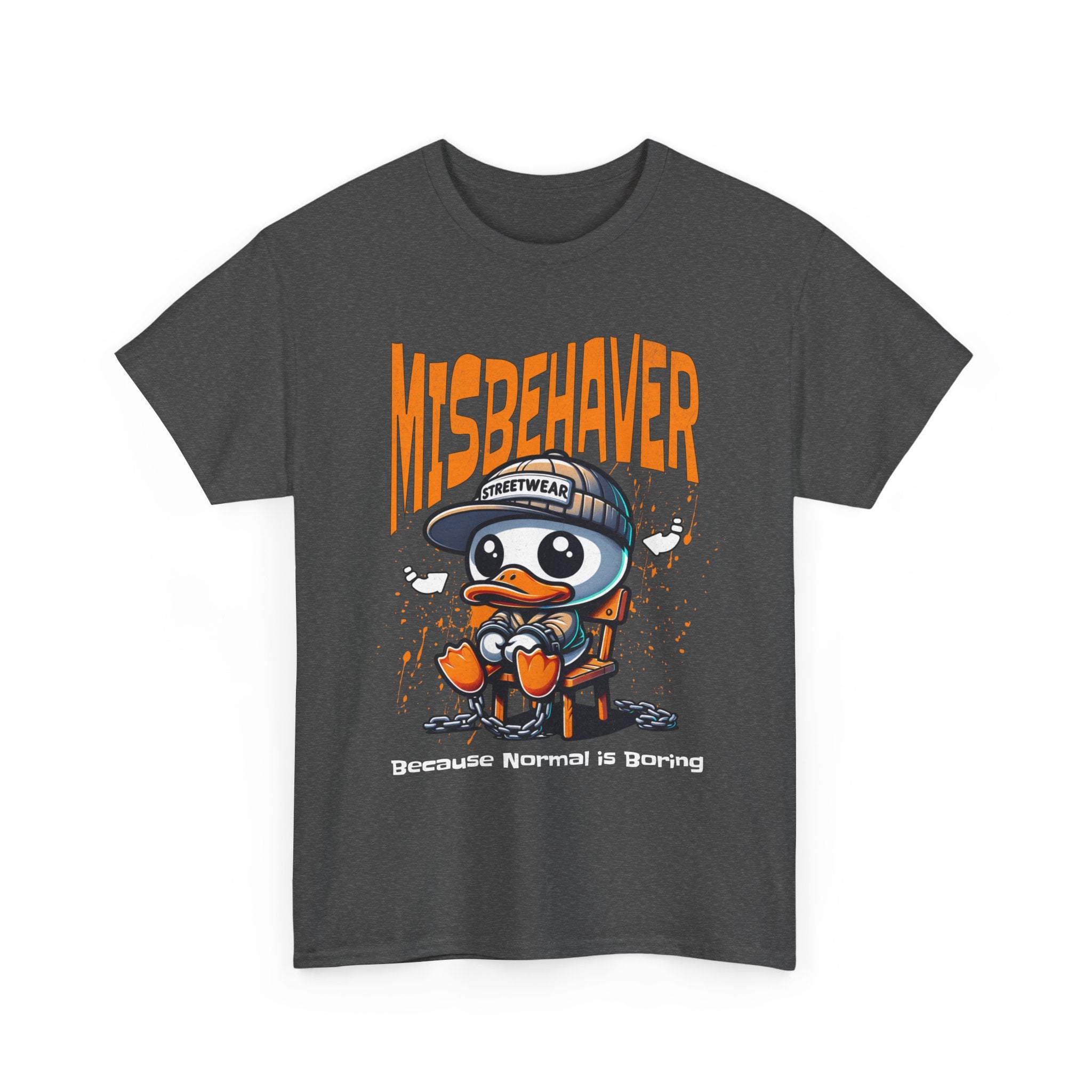 Misbehaver Duck T-Shirt — "Because Normal Is Boring" Graphic Tee