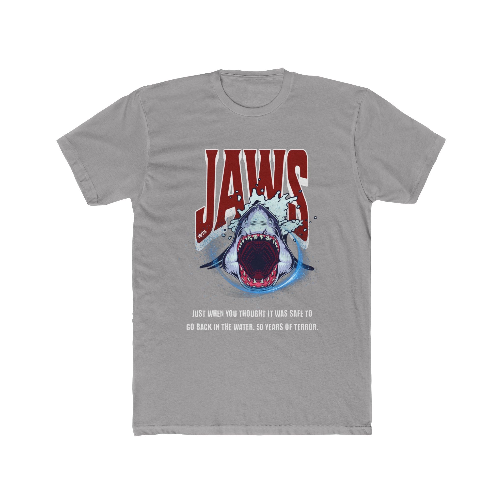 Jaws Movie 50 Years Of Terror Cotton Tee