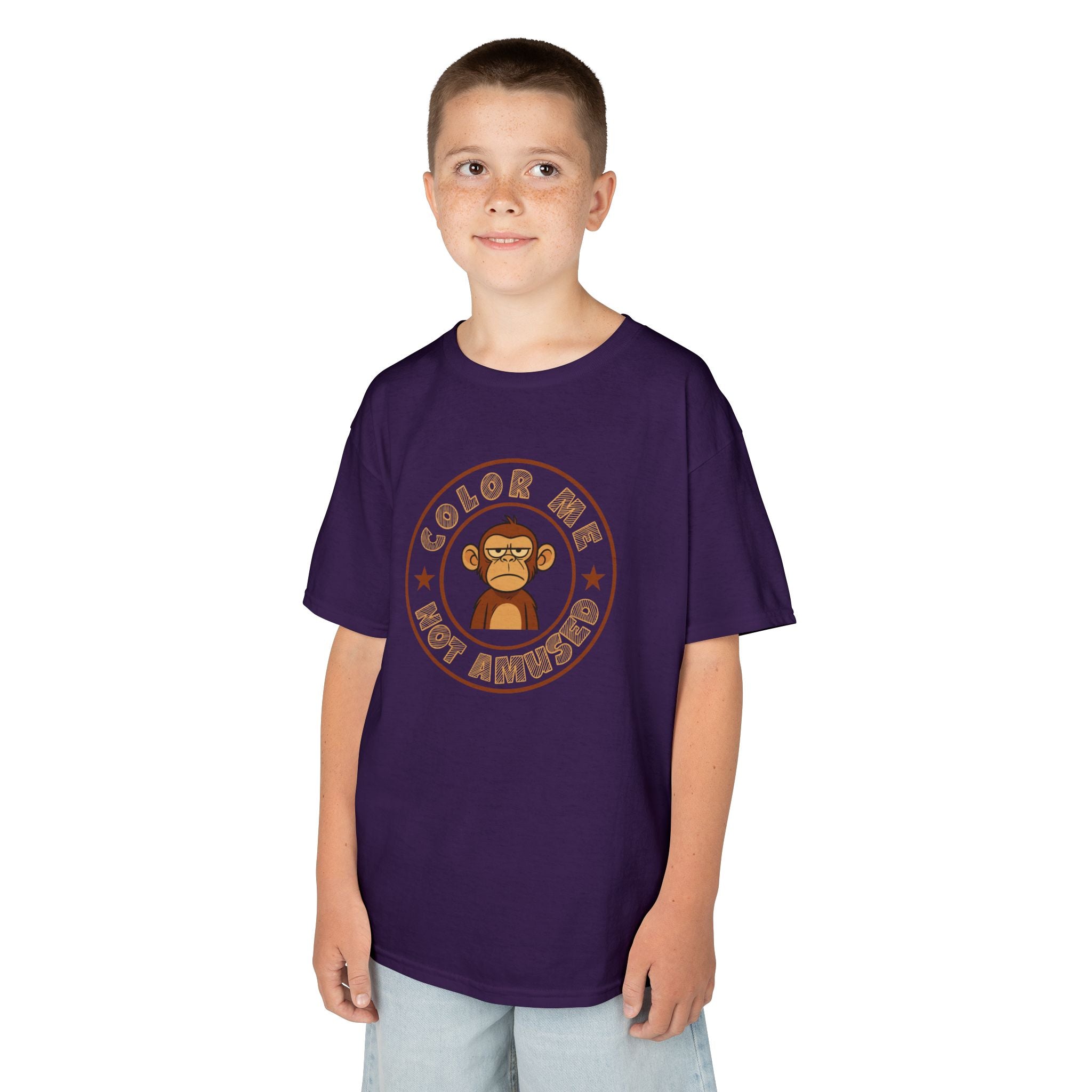 Kids Tee — Color Me Not Amused - Monkey