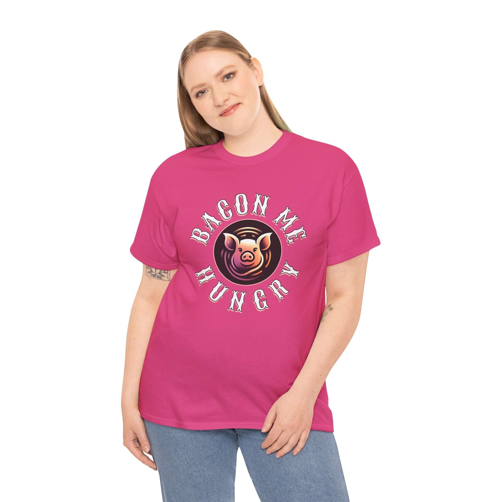 Bacon Me Hungry T-Shirt | Funny Pig Graphic Tee for Food Lovers