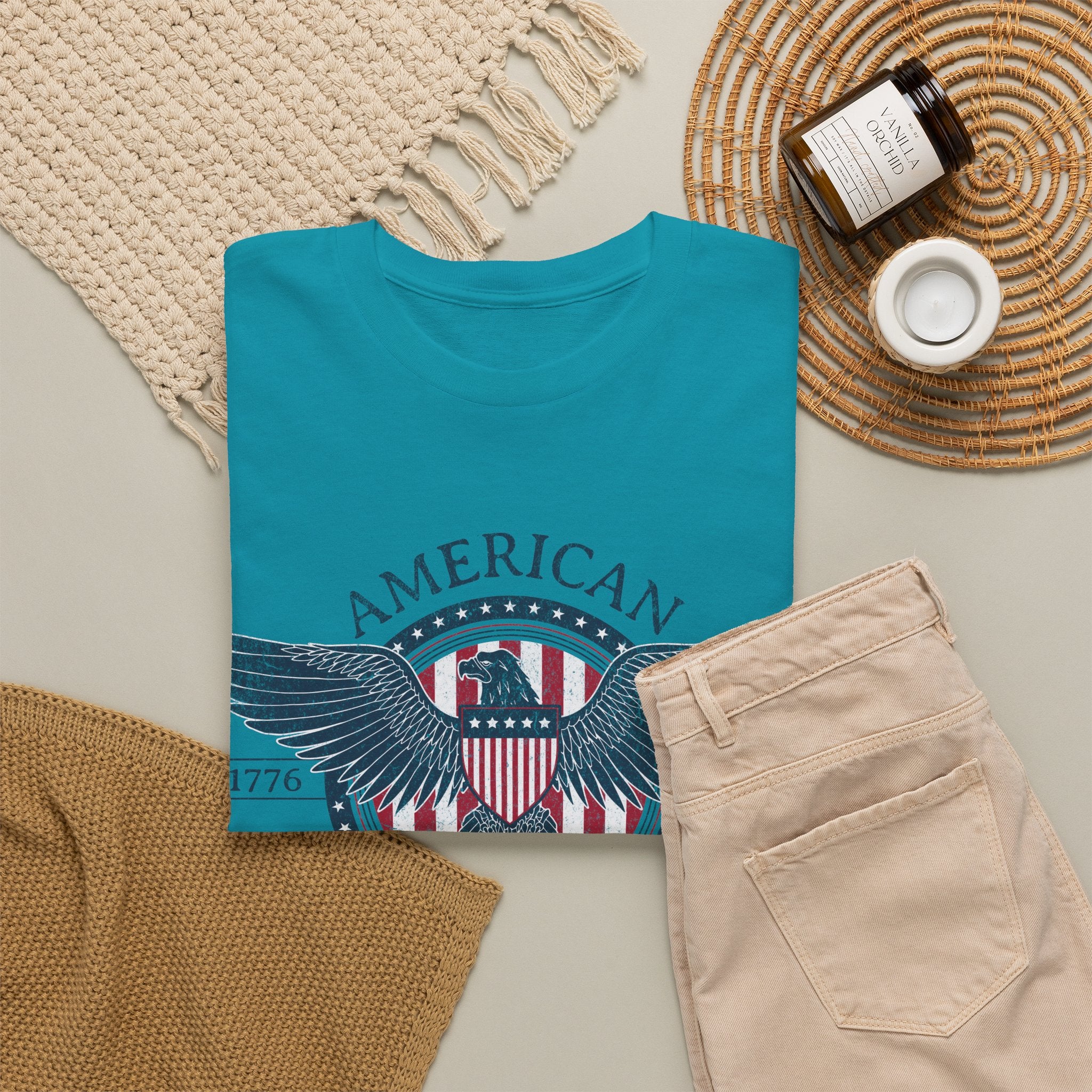 Independence Eagle Tee — American Independence 1776–2025 Vintage Flag Shirt
