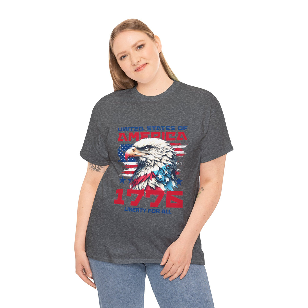 1776 Liberty For All T-Shirt — Patriotic American Eagle Independence Day Tee