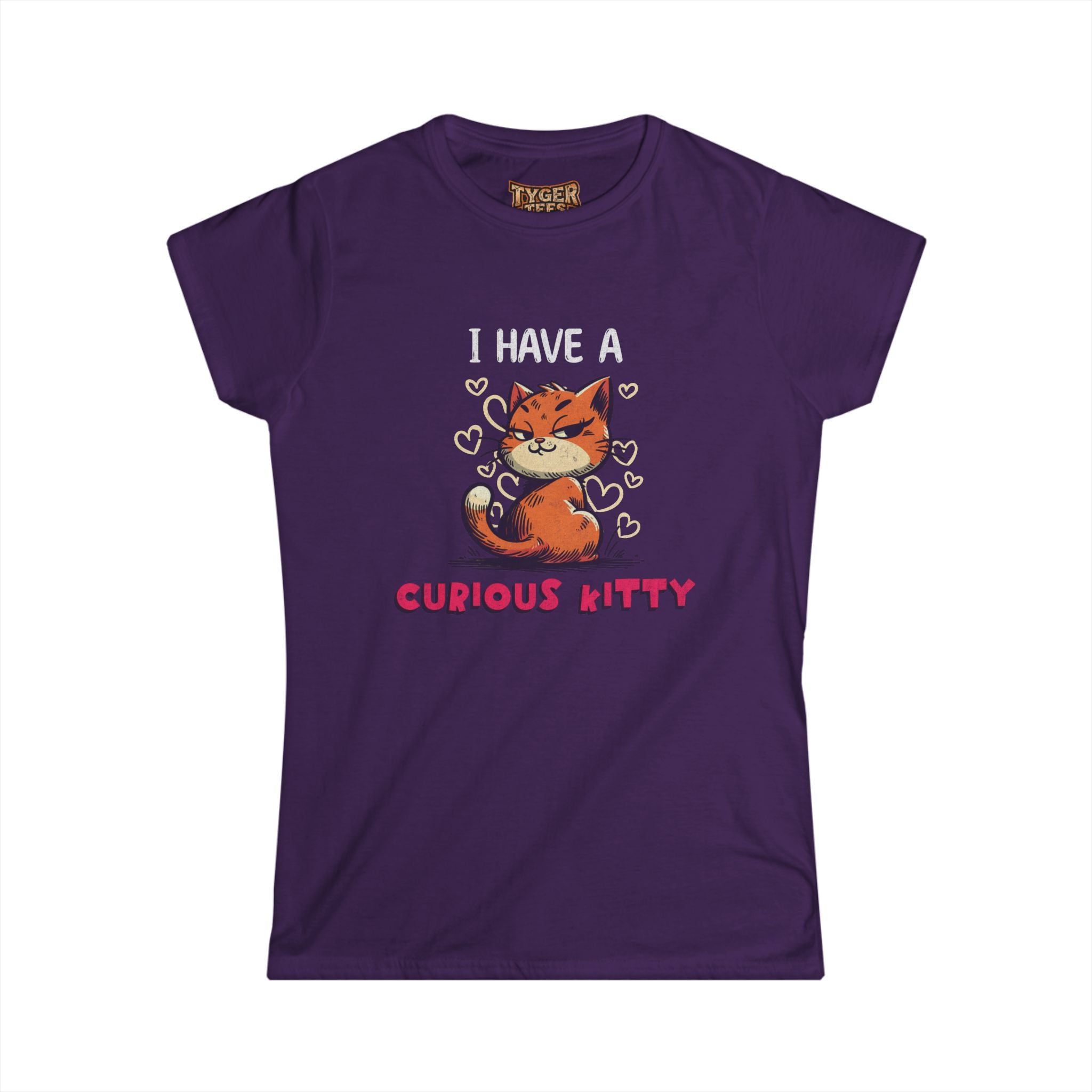 I Have a Curious Kitty T-Shirt β Cute Cat Graphic Tee for Women