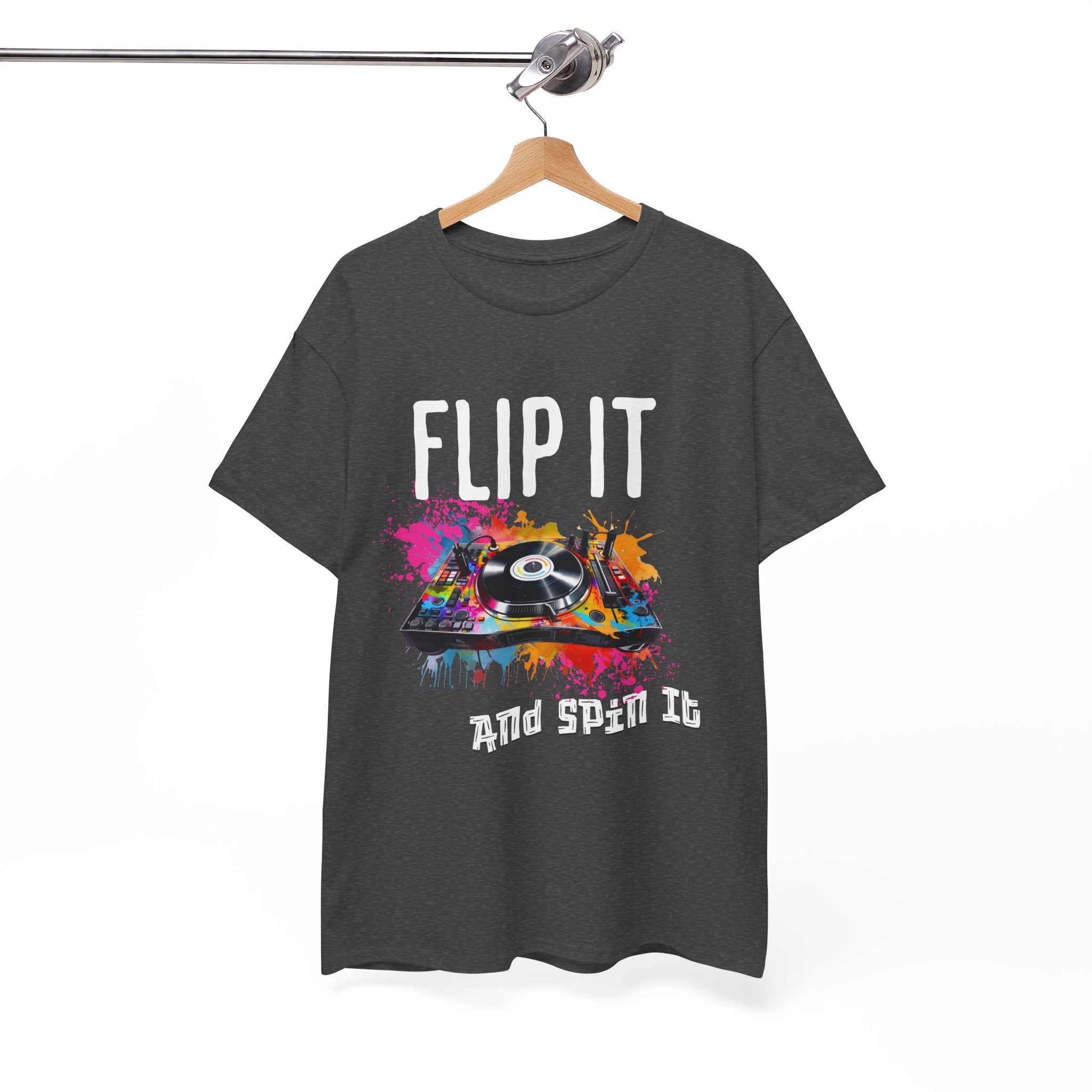 Flip & Spin the Record Unisex Heavy Cotton Tee