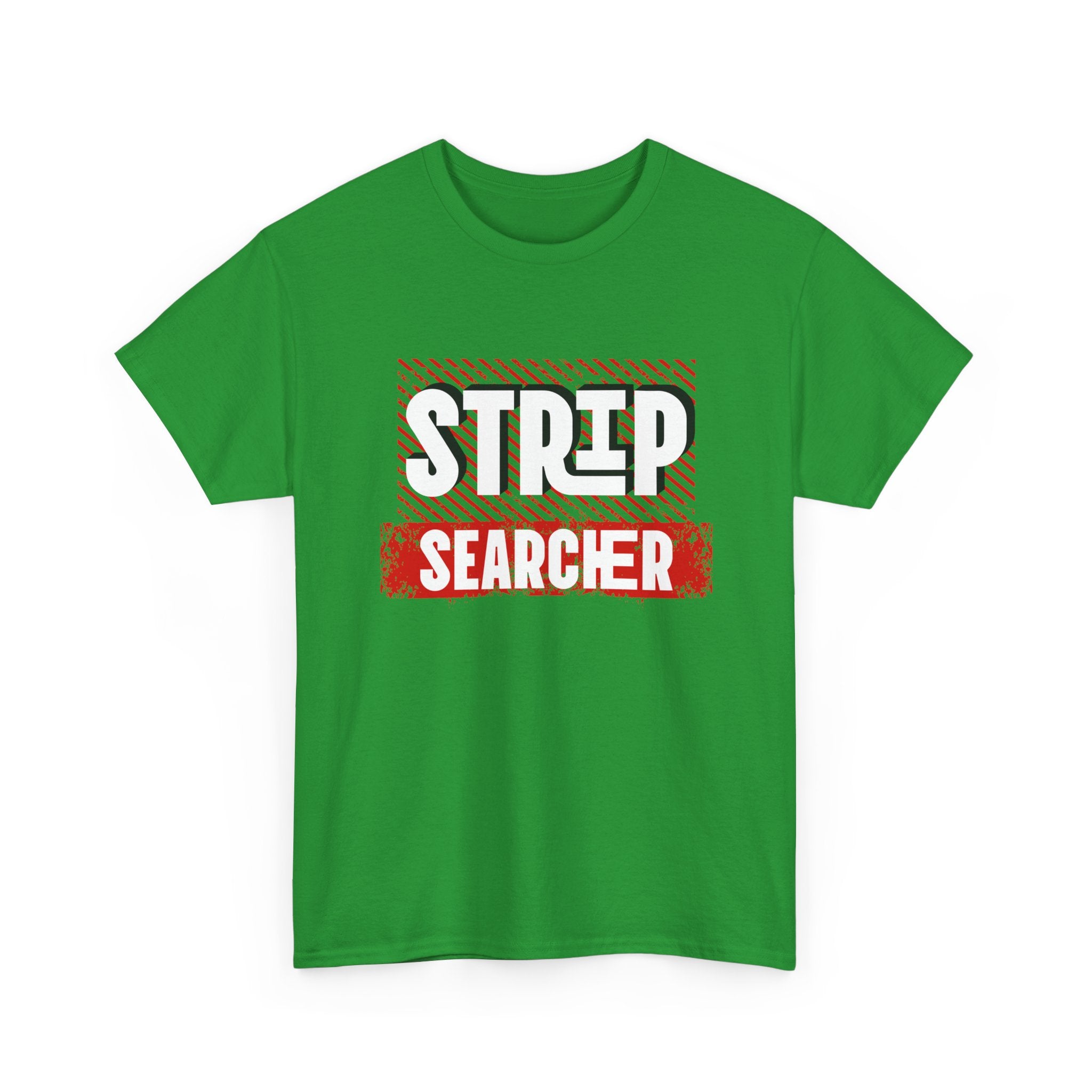 Step Searcher Graphic Tee — Vintage Red Stamped Design