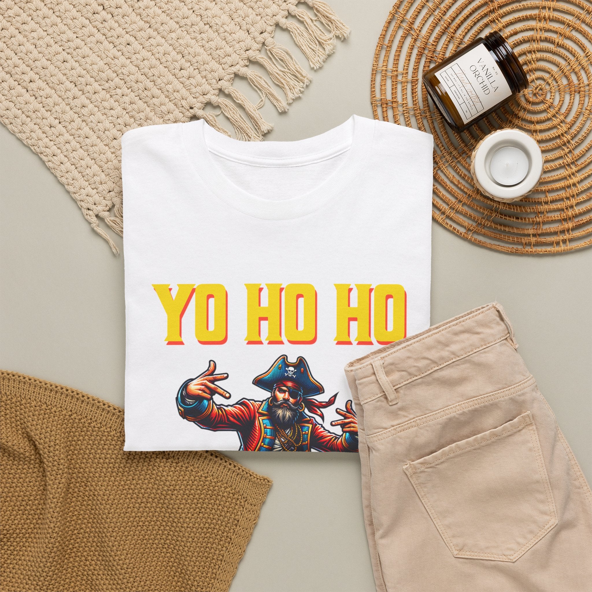 Yo Ho Ho Pirate T-Shirt – "Yo Ho Ho and a Bottle of Rum" Graphic Tee
