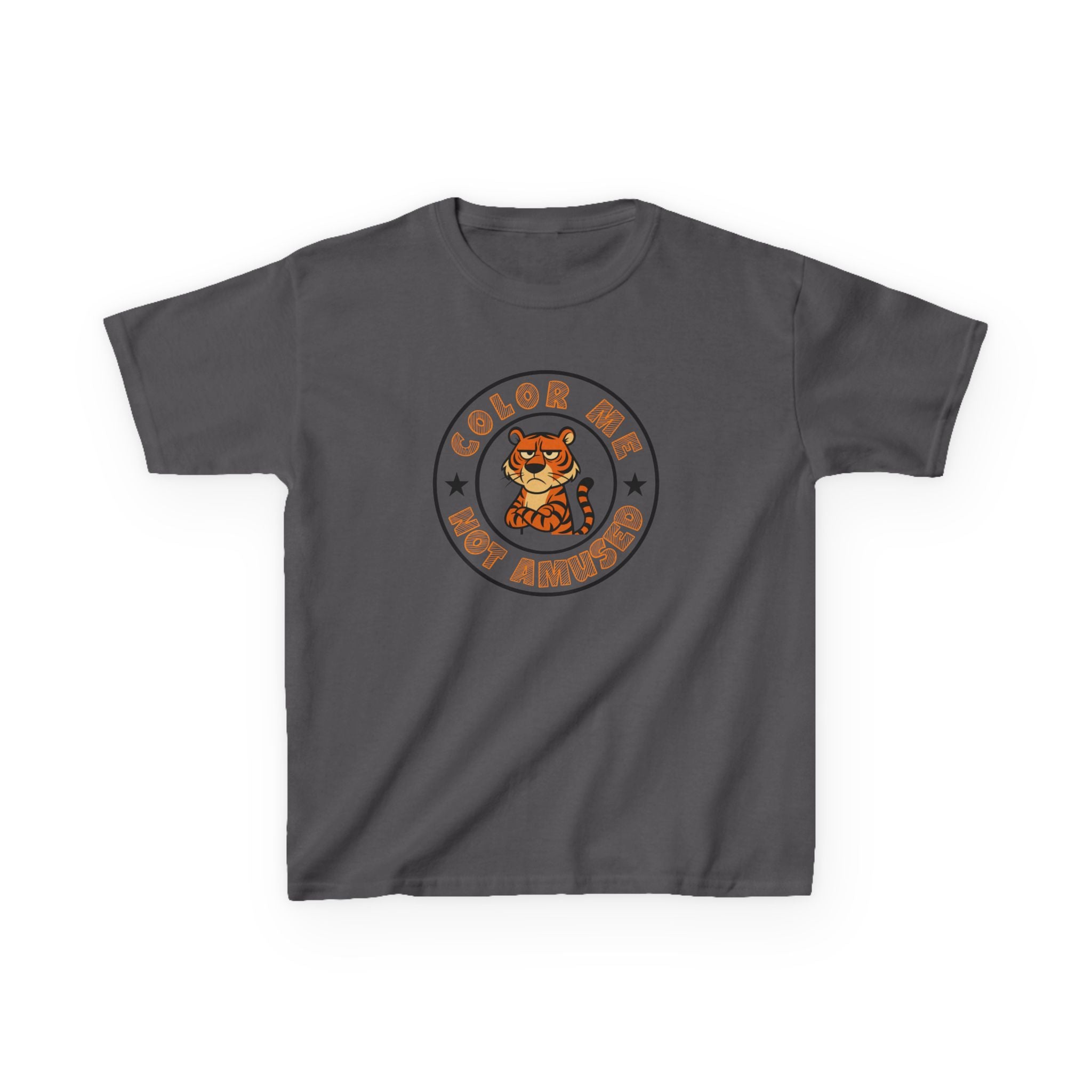 Kids Tee — Color Me Not Amused - Tiger