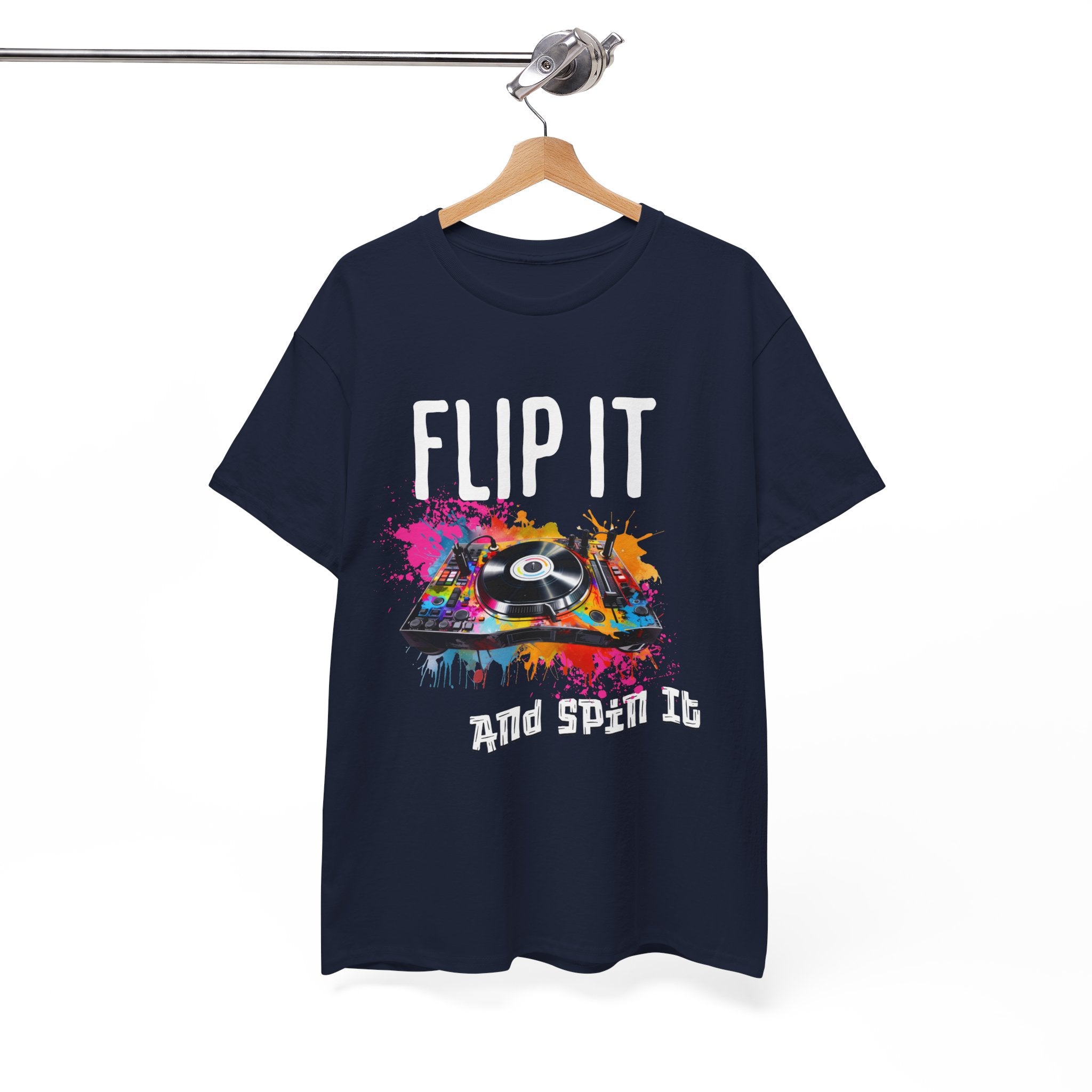 Flip & Spin the Record Unisex Heavy Cotton Tee