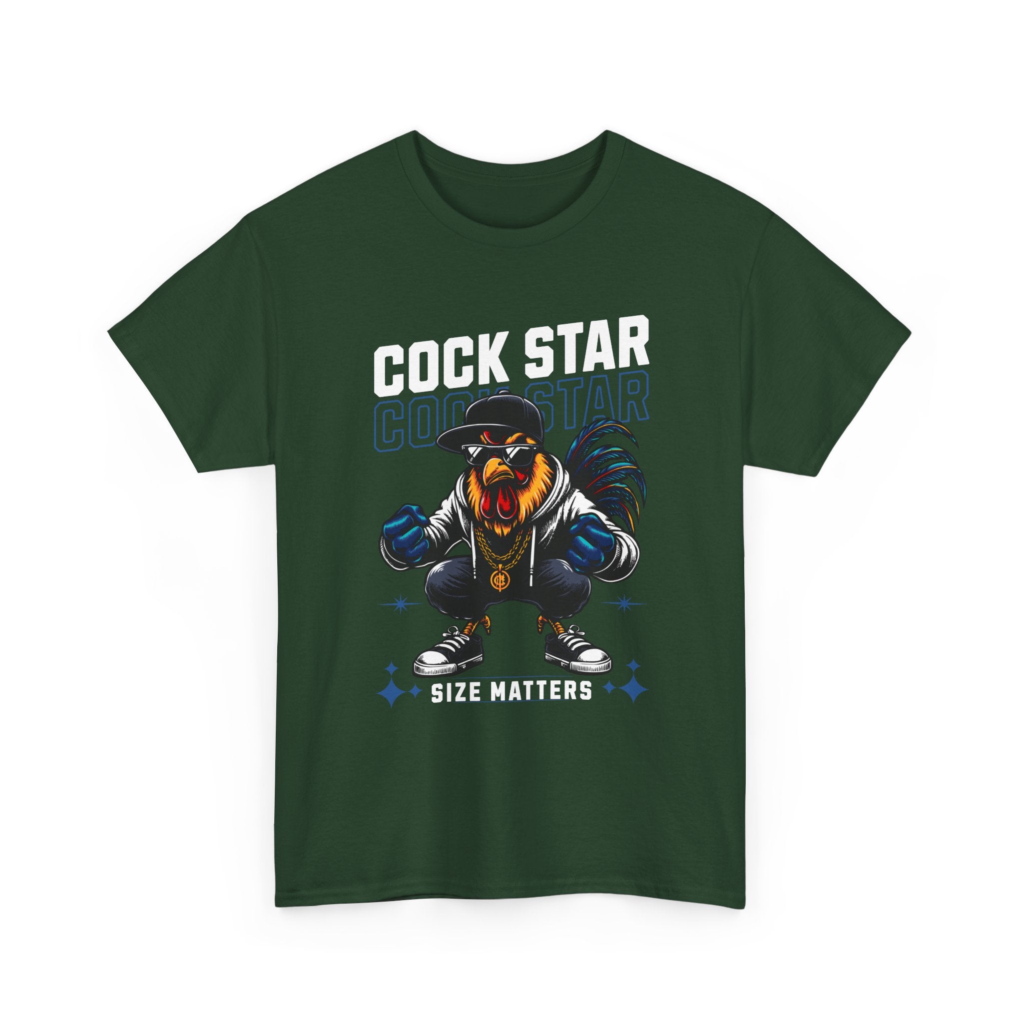 Cock Star Rooster T-Shirt — Size Matters Graphic Tee