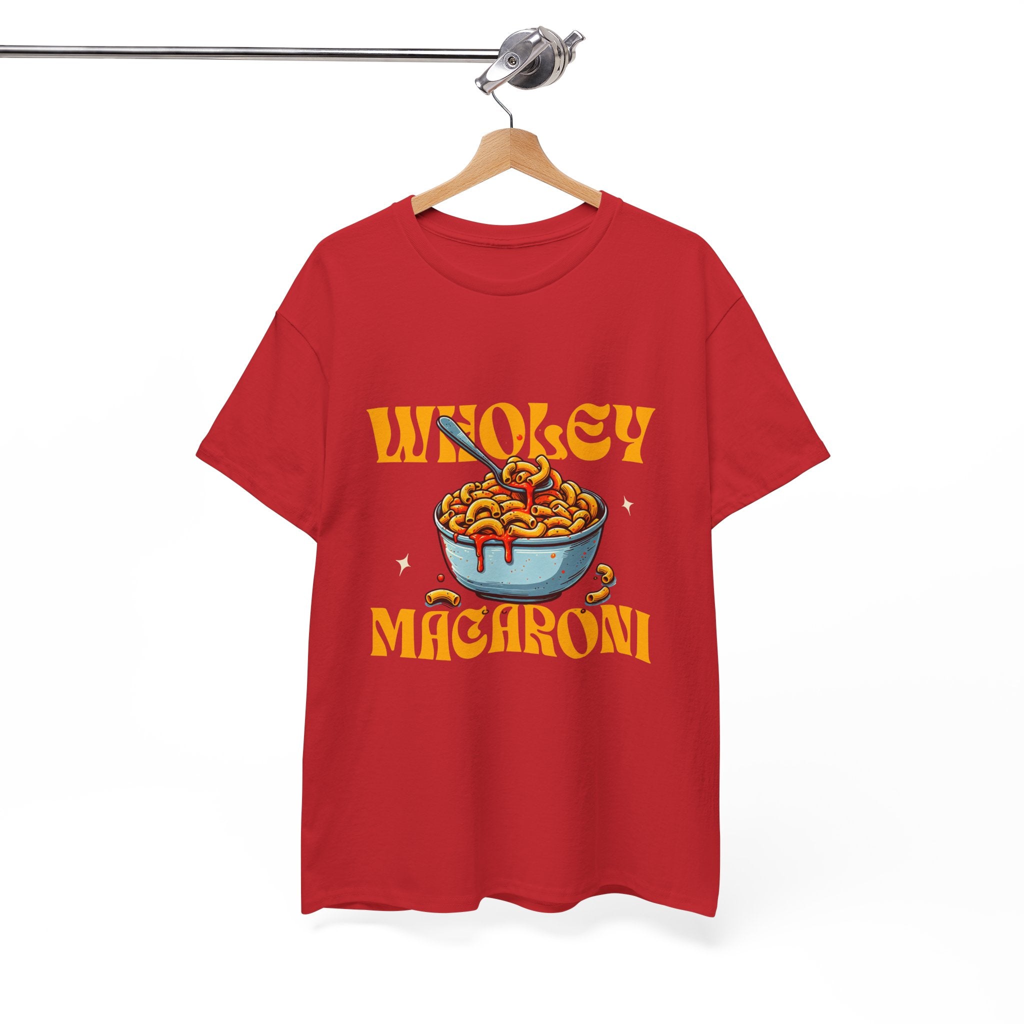Wholey Macaroni Unisex Tee, Funny T-Shirt, Casual Graphic Shirt, Gift for Pasta Lovers, Foodie Apparel, Comfortable Everyday Wear