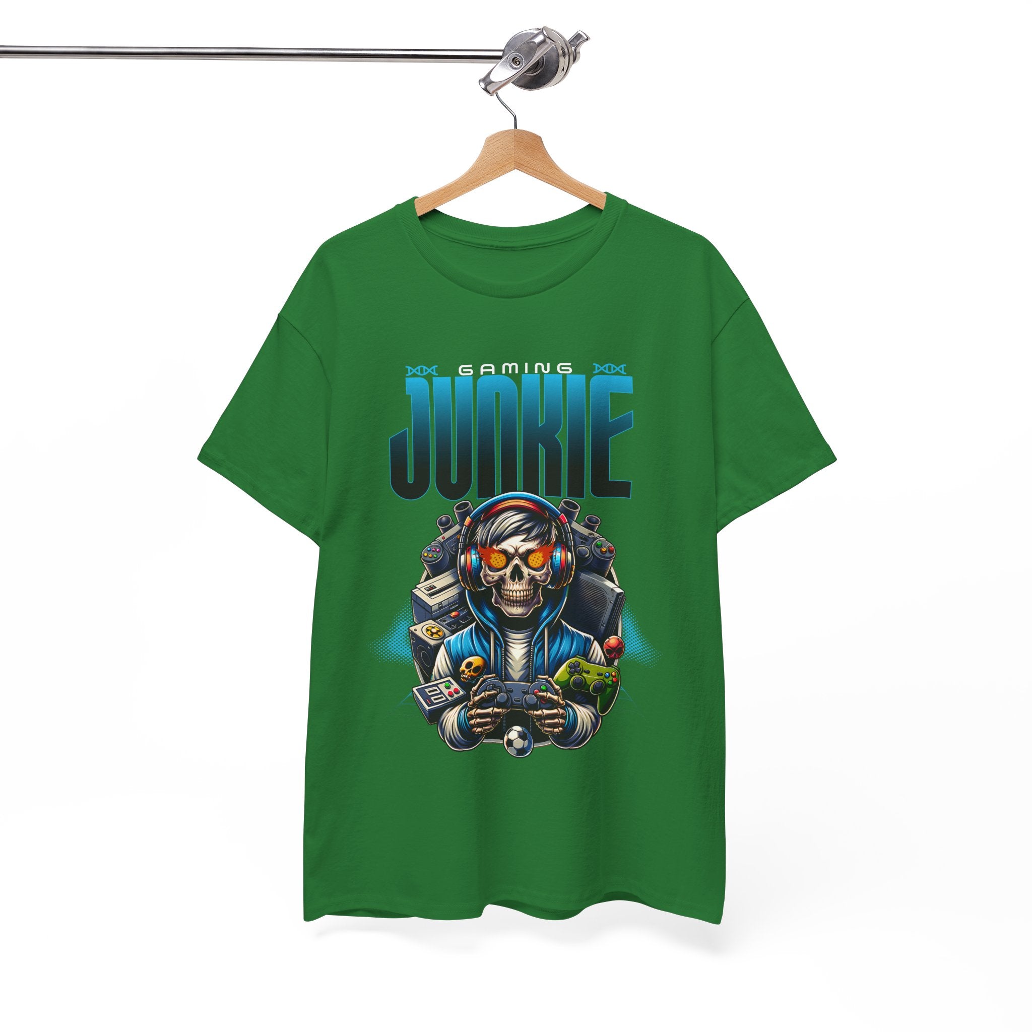 Gaming Junkie Skull Tee — Gamer Skull Controller Graphic T-Shirt