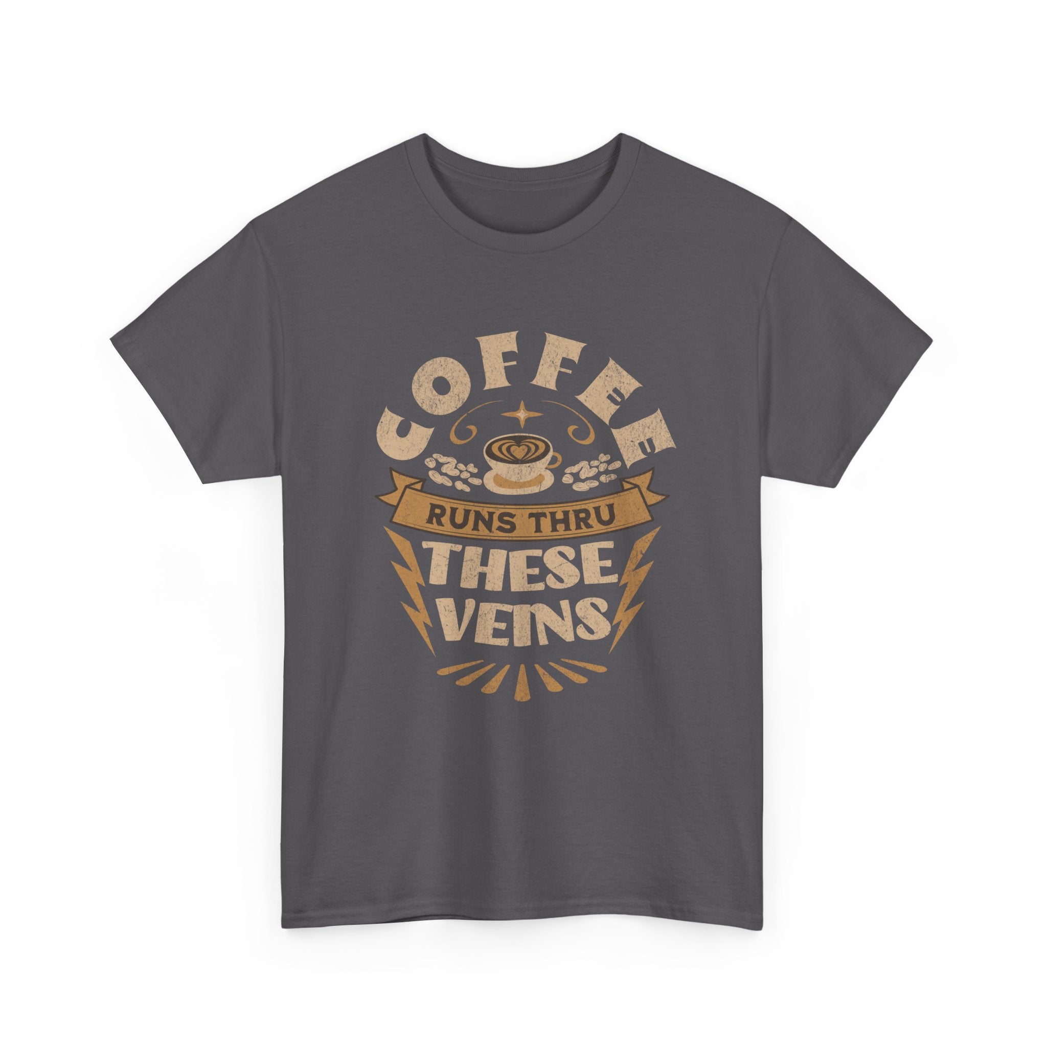 Coffee Runs Through These Veins – Funny Coffee Lover T-Shirt
