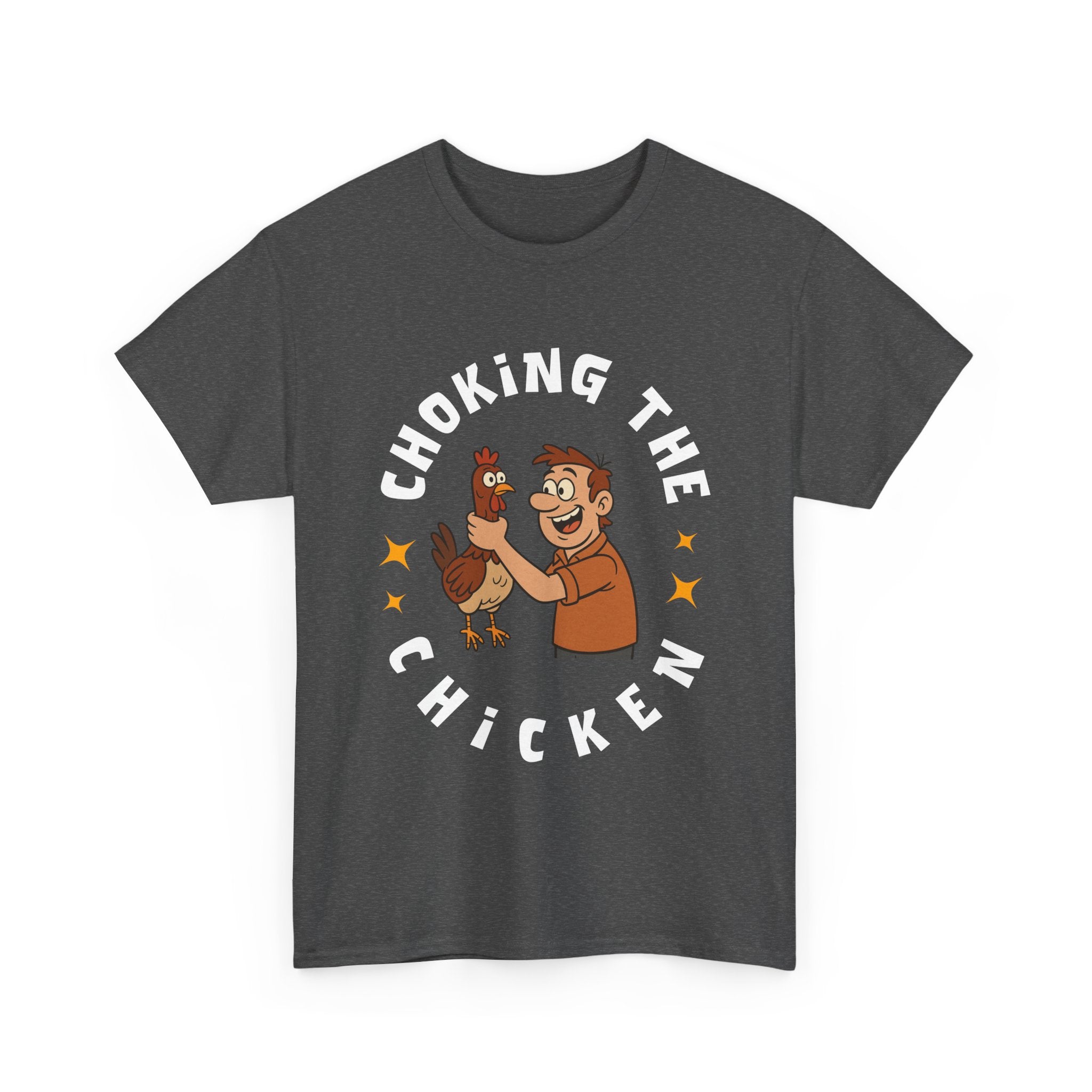 Choking the Chicken T-Shirt — Funny Retro Chicken Holding Graphic Tee