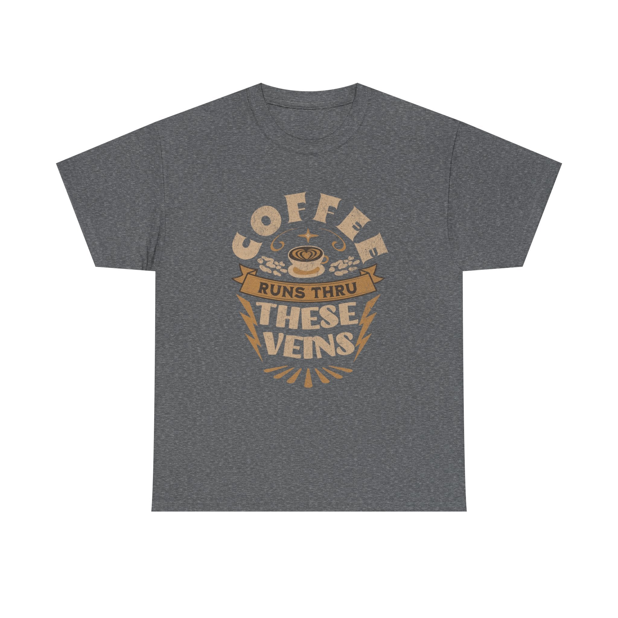 Coffee Runs Through These Veins – Funny Coffee Lover T-Shirt