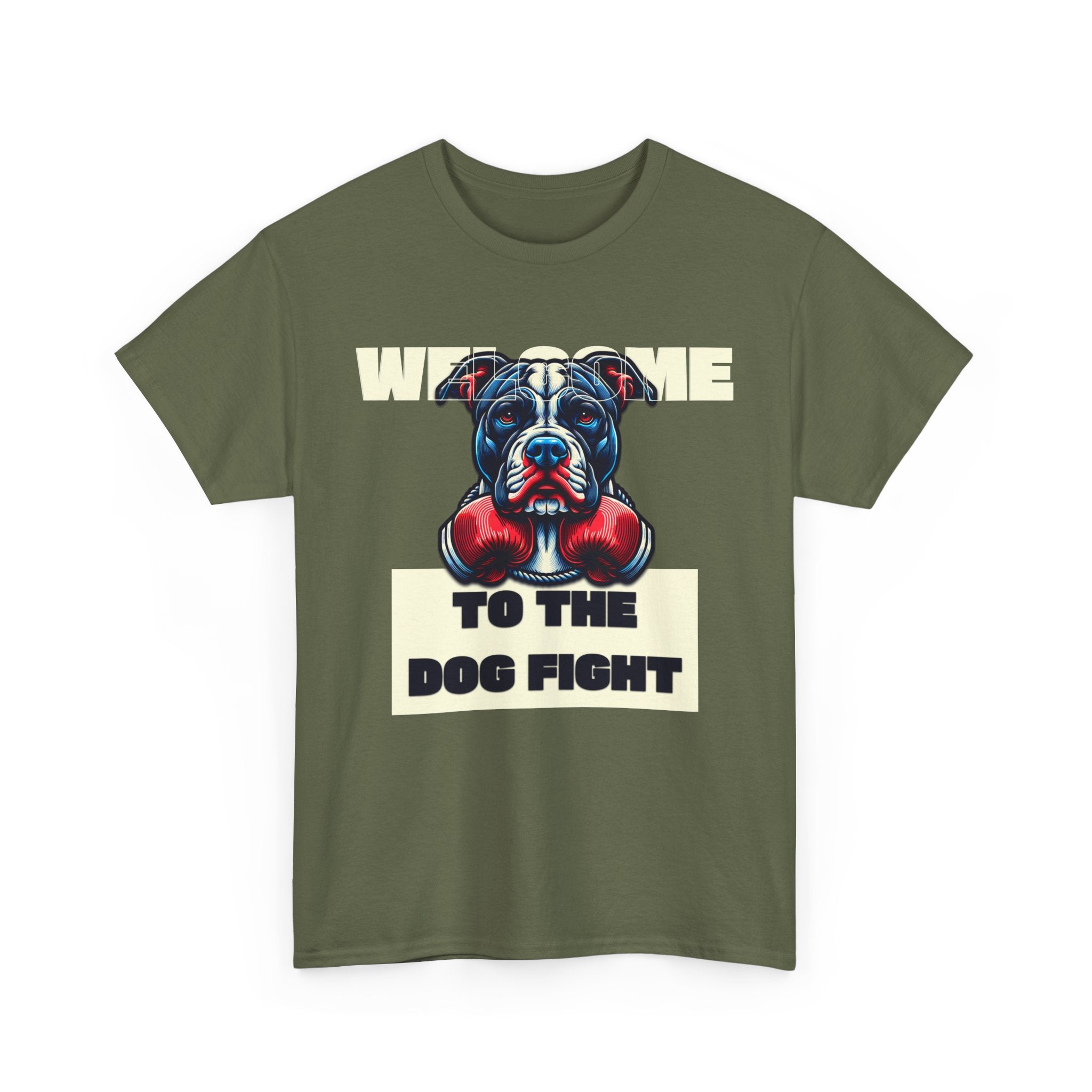 Dog Fight Boxing Dog T-Shirt — Welcome To The Dog Fight Graphic Tee