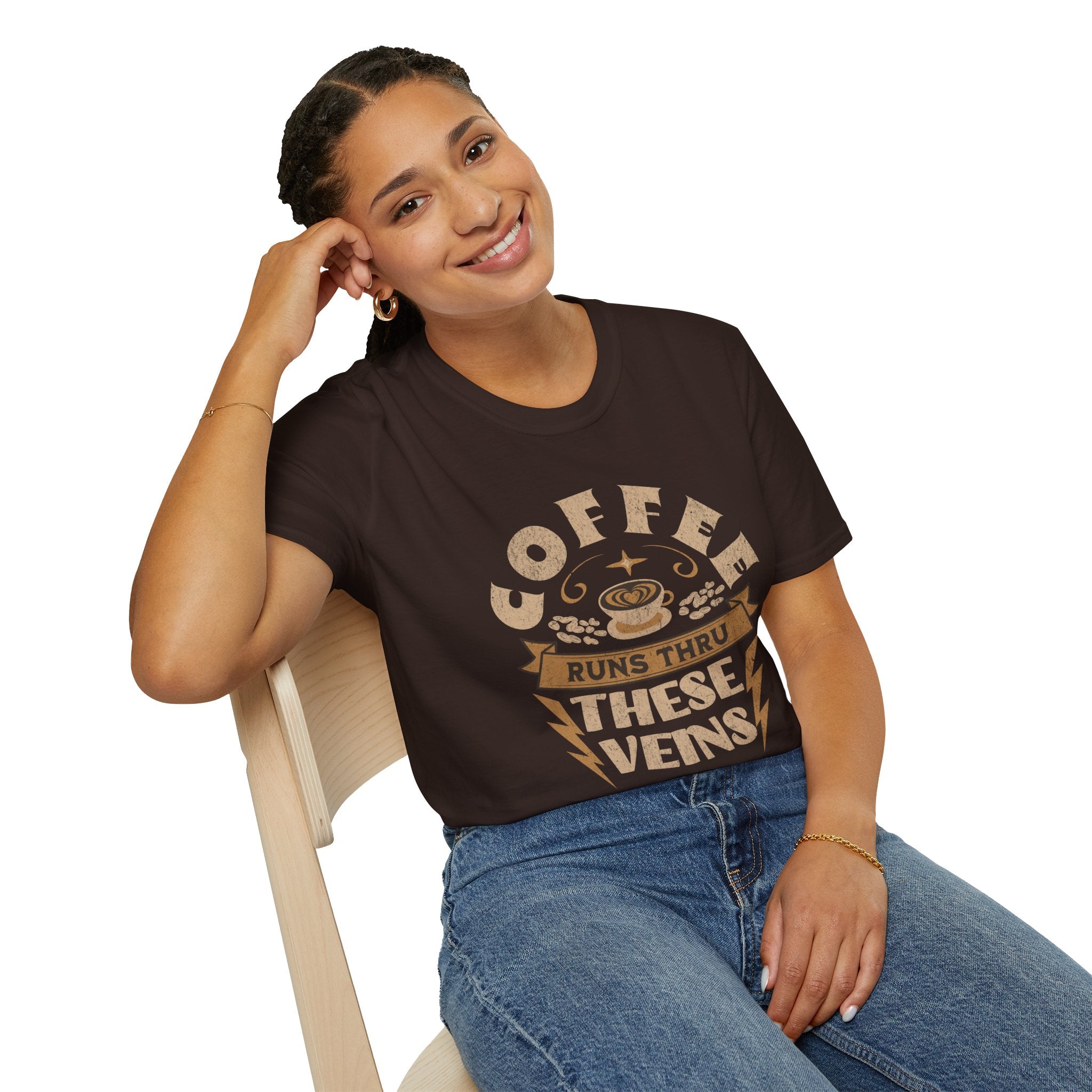 Coffee Runs Thru These Veins Unisex T-Shirt