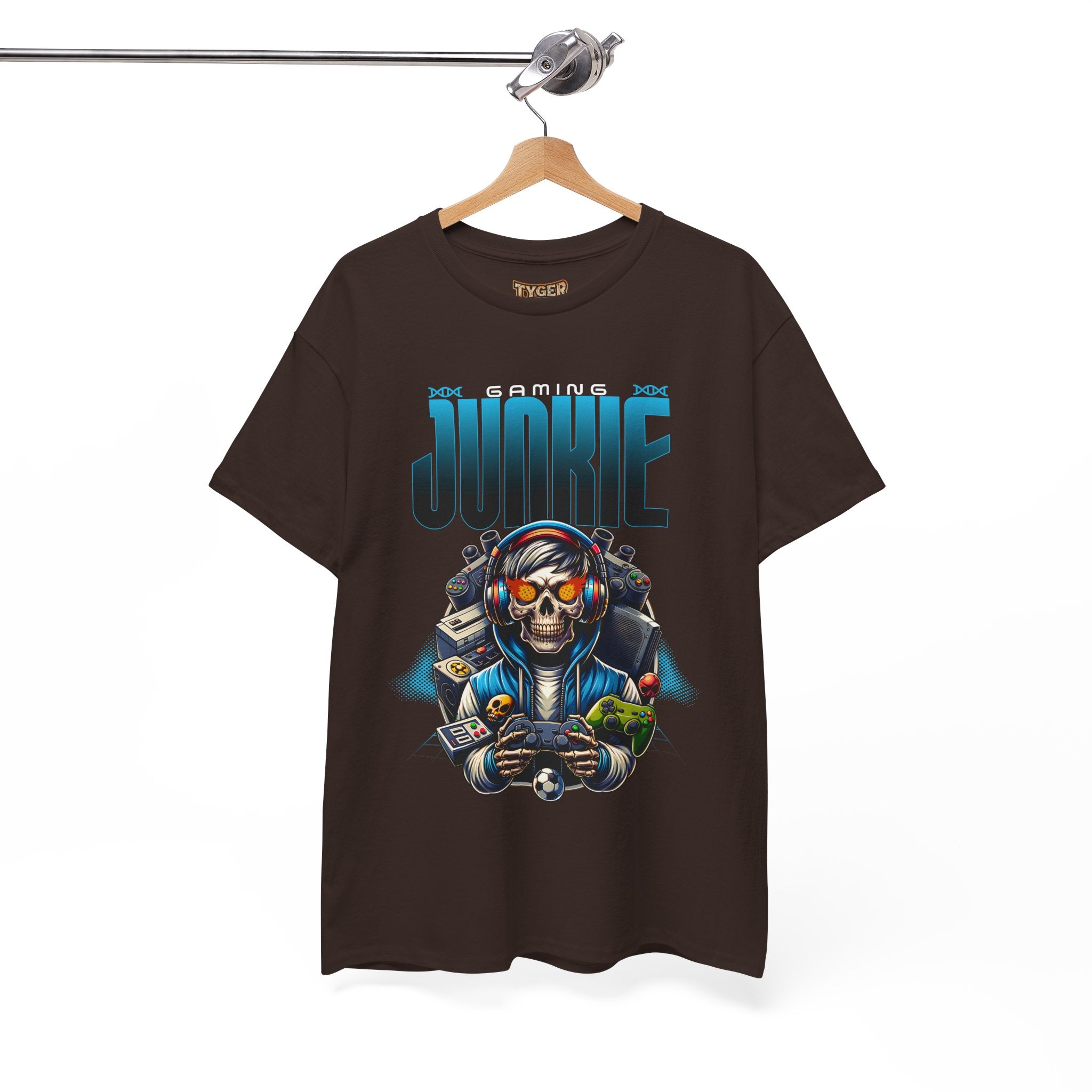Gaming Junkie Skull Tee — Gamer Skull Controller Graphic T-Shirt