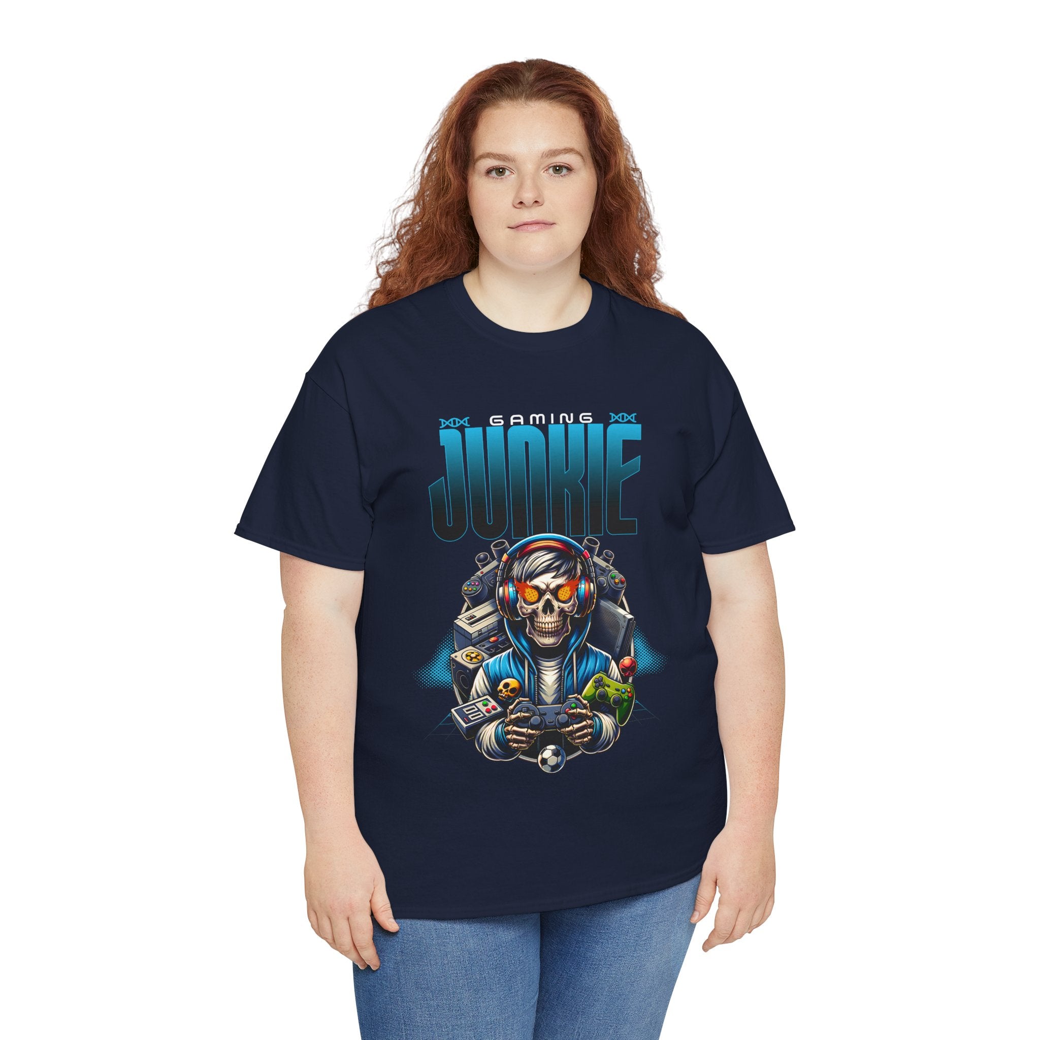 Gaming Junkie Skull Tee — Gamer Skull Controller Graphic T-Shirt