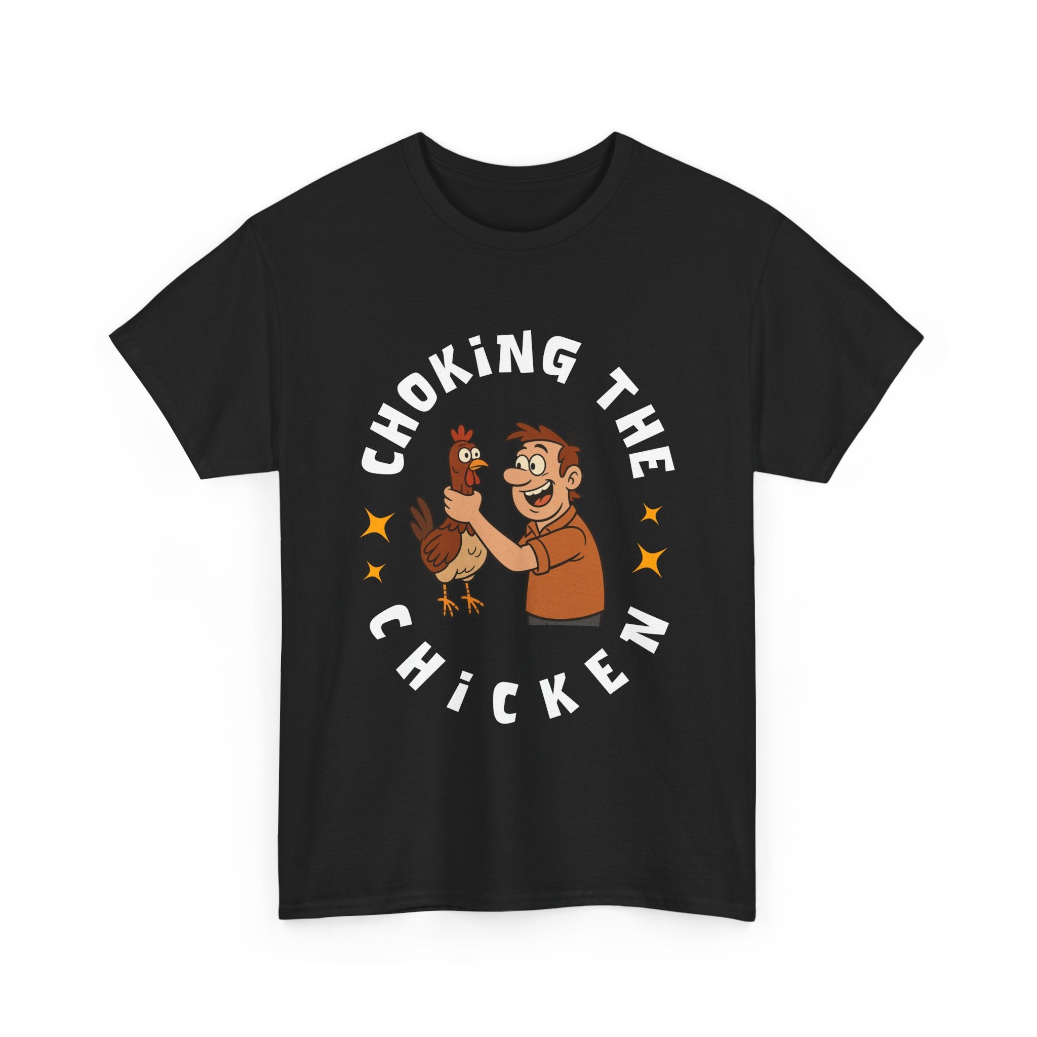 Choking the Chicken T-Shirt — Funny Retro Chicken Holding Graphic Tee