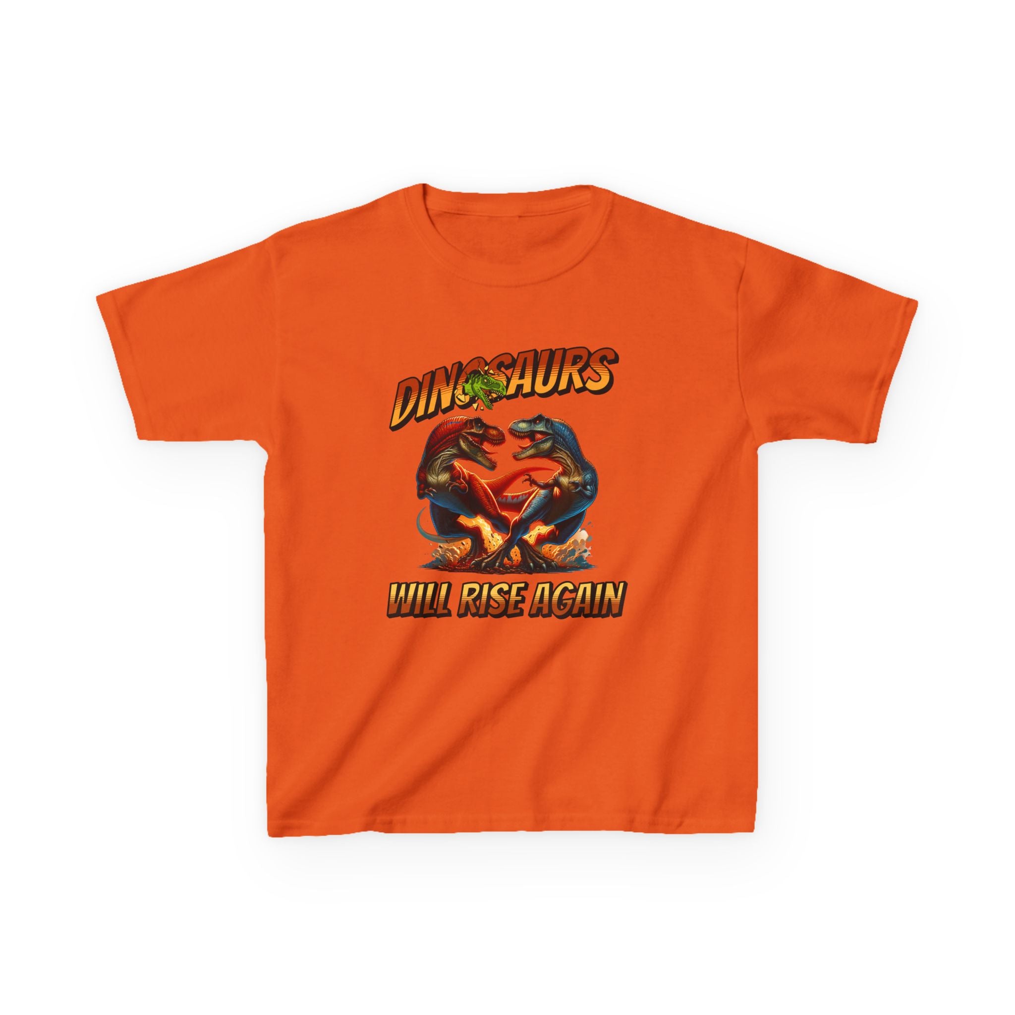 Kids Tee — "Dinosaurs Will Rise Again" Retro T-Rex Graphic