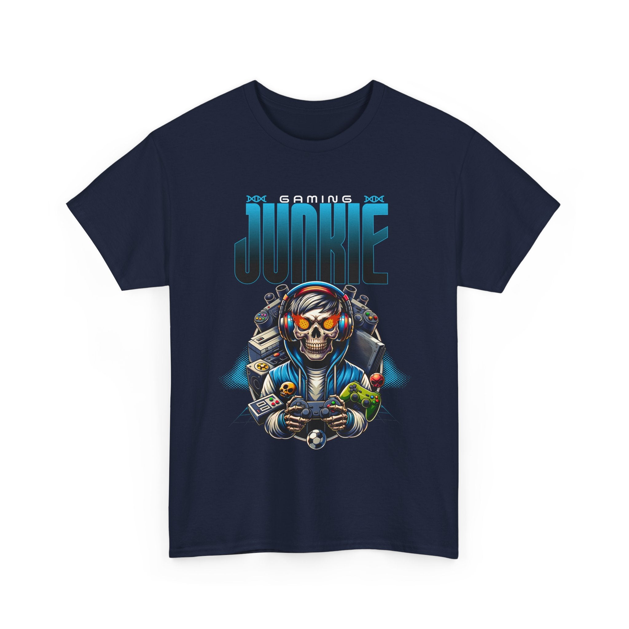 Gaming Junkie Skull Tee — Gamer Skull Controller Graphic T-Shirt